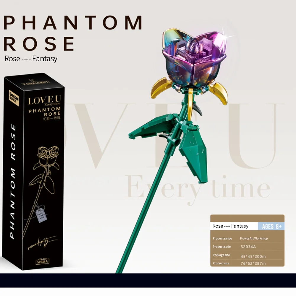 Flower Bouquet Building Kit, Orchid Tulip Bonsai Creative Building, DIY Building Blocks Education Stem Toy, Gift Set for Decoration Office&Home