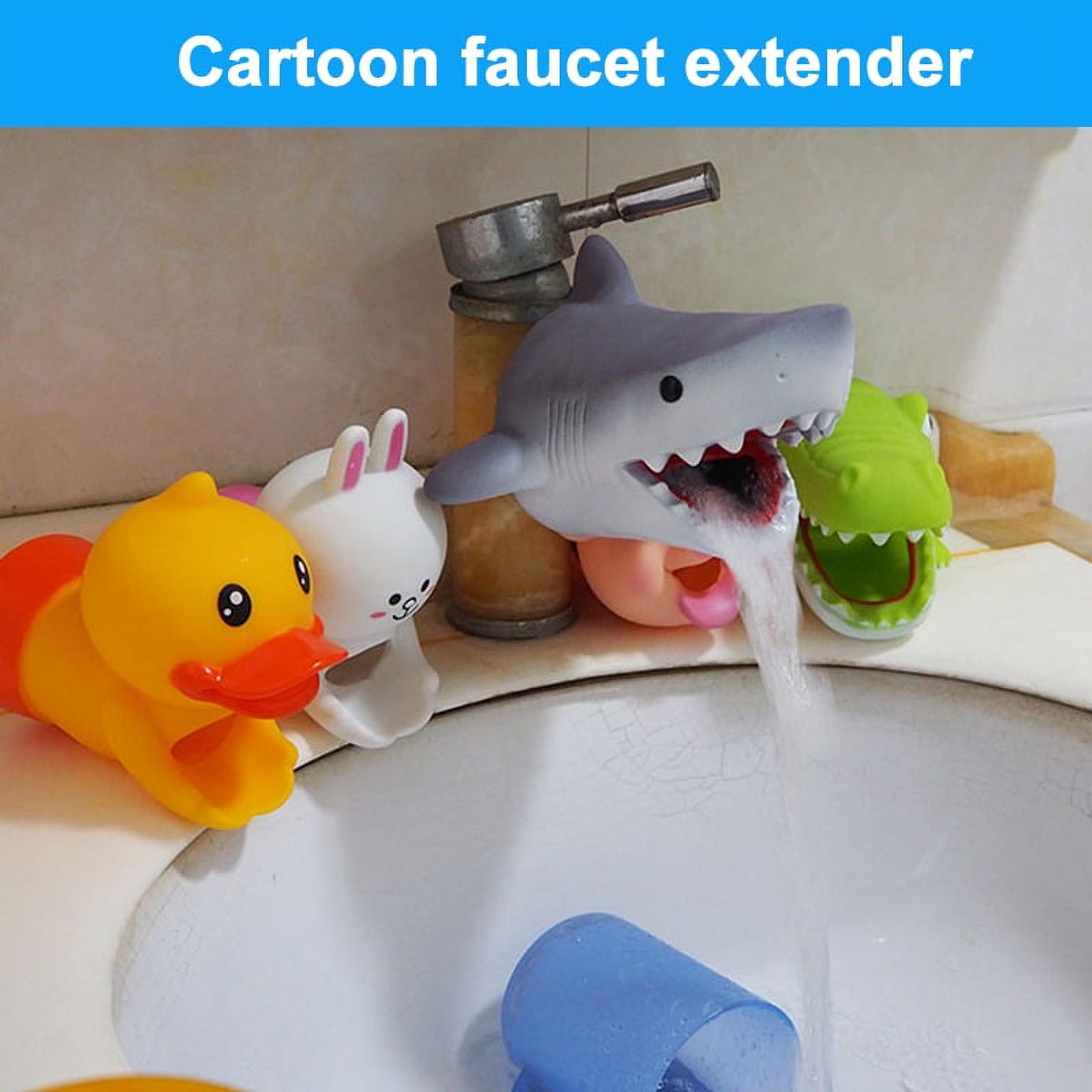 Karcher Cartoon Faucet Extender Washbasin Bath Spout Cover Cute Animal Toy Faucet Cover Bath Safety Fun for Kids Children New