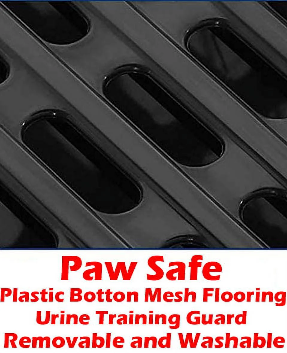 X-Large Deluxe 43” 4-Story Indoor/Outdoor Rabbit Bunny Guinea Pig Hutch Chinchilla Ferret Hedgehog Home Cage Paw Safe Solid Platform Ladder Bottom Mesh Floor Easy Slide Out Washable Tray