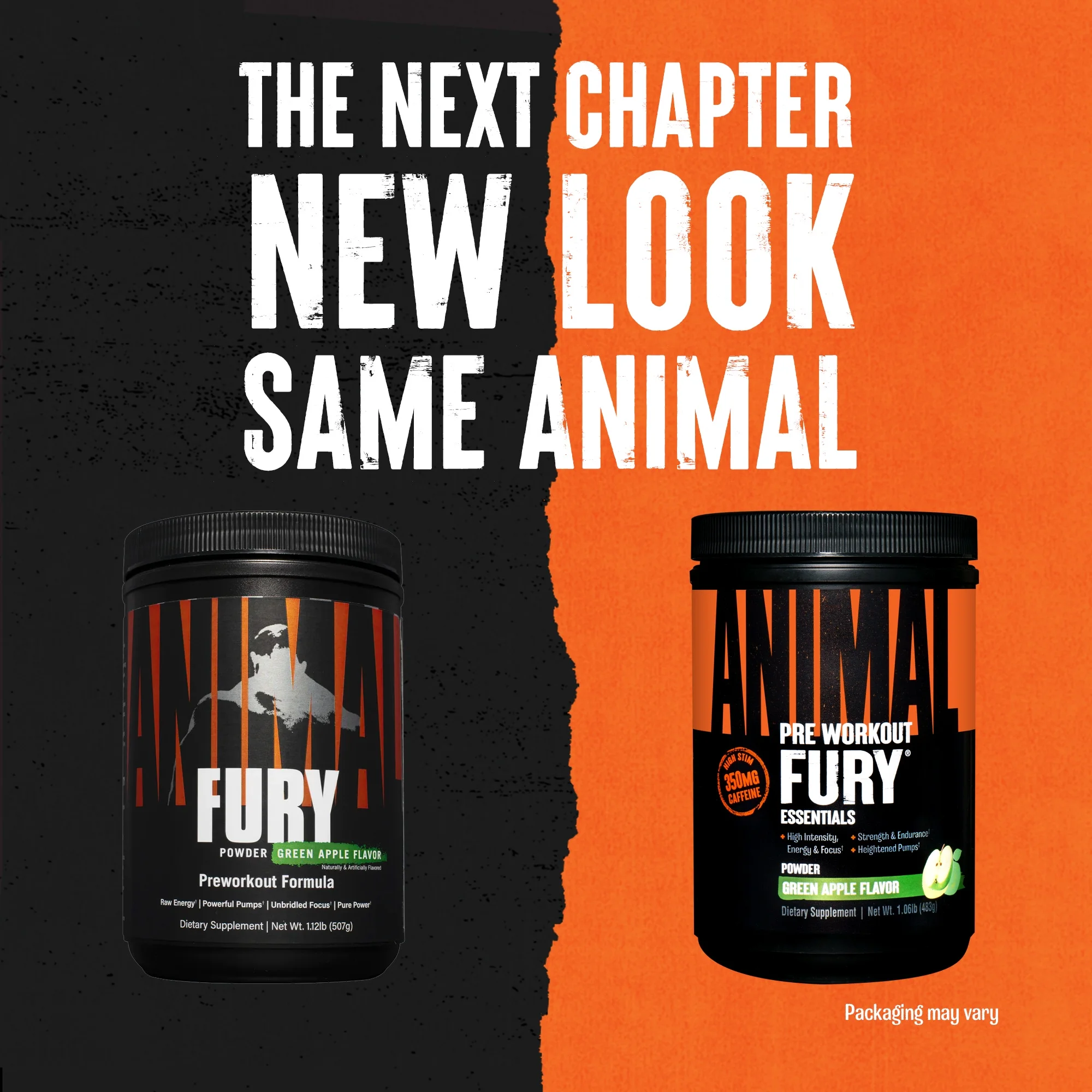 Animal Fury, Pre Workout Powder Supplement for Energy and Focus, Green Apple, 30 Servings