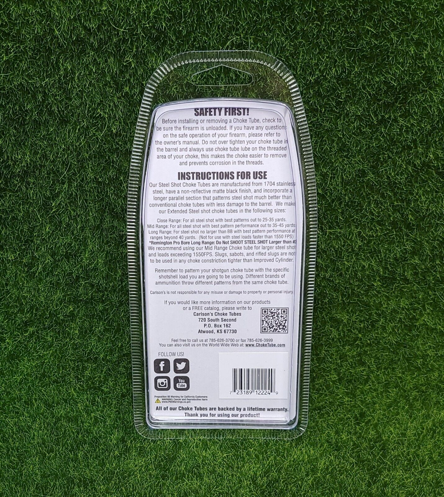 Carlson's Remington 870 1100 11-87 12 Ga Flush Steel Full Choke Tube Black