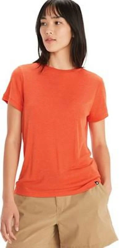 MSRP $65 Marmot Womens Switchback Short-Sleeve T-Shirt Orange Size Large