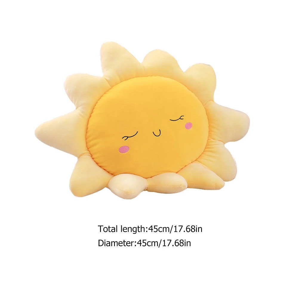 Pillow Sun Throw Decoration Plush Bolster Rainbow Nursery Toddler Moon Sofa Doll Creative Room Decor Adorable