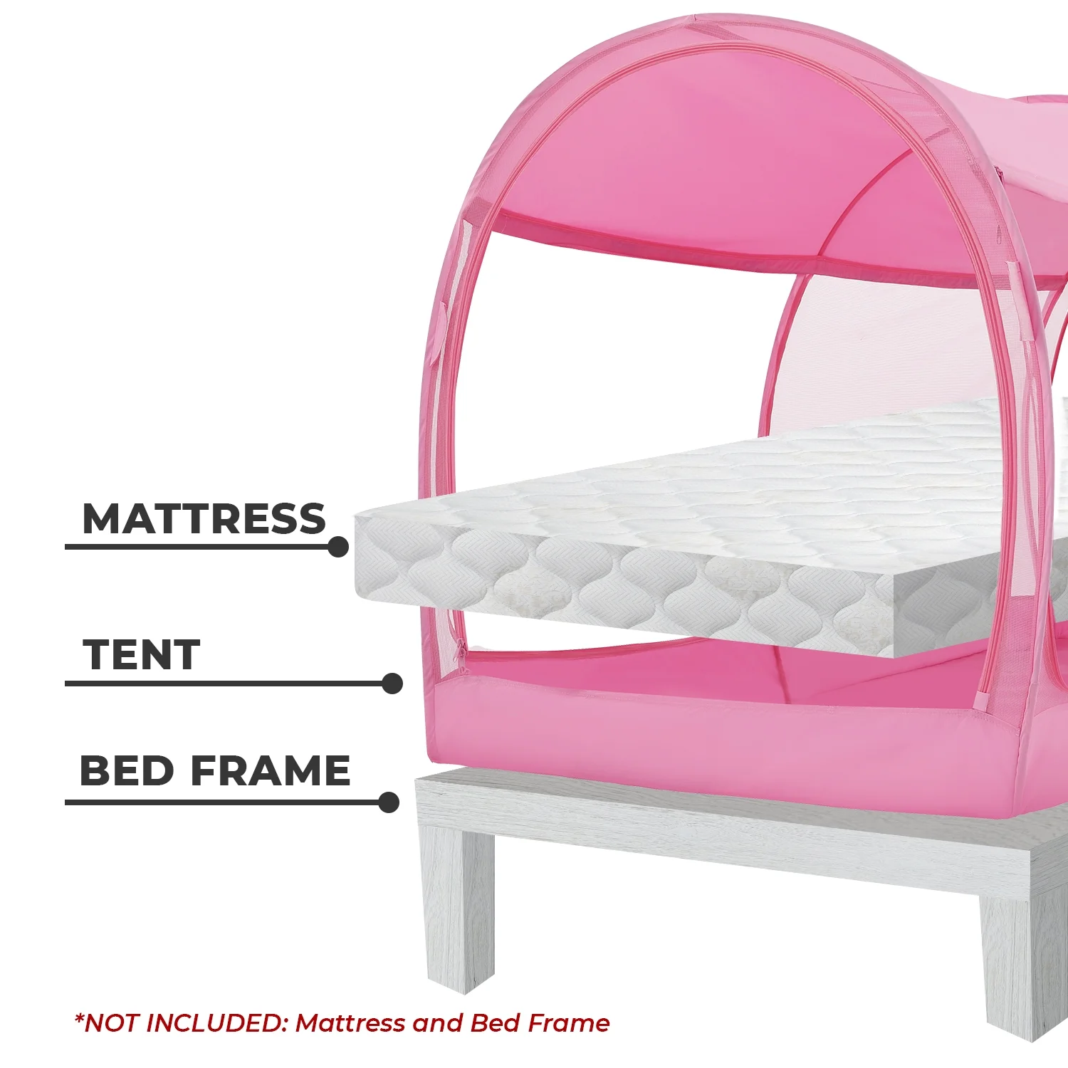 Bed Tent Mosquito Net privacy Space Full Size Pink