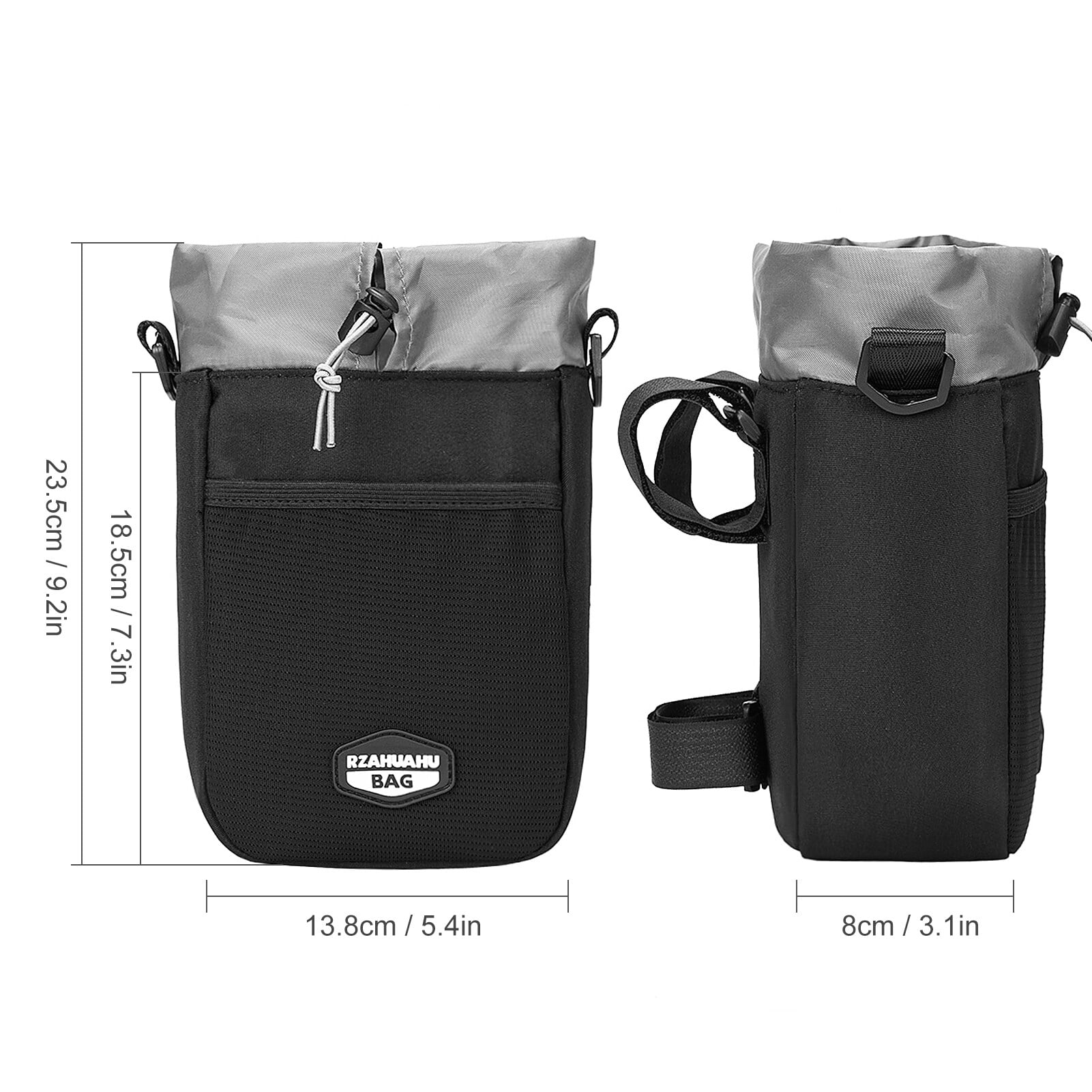 Bike Water Bottle Holder Bag Insulated Bicycle Handlebar Drink/Beverage Storage Cooler Bag Pannier for Bike Motorcycle Baby Stroller
