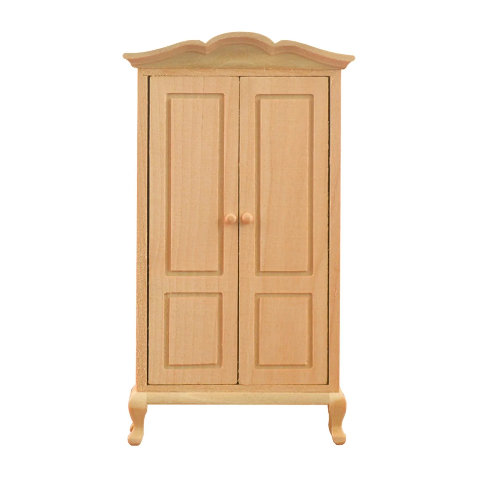 1:12 Vintage 2 Doors Wardrobe Dollhouse Furniture Miniature Model Decoration