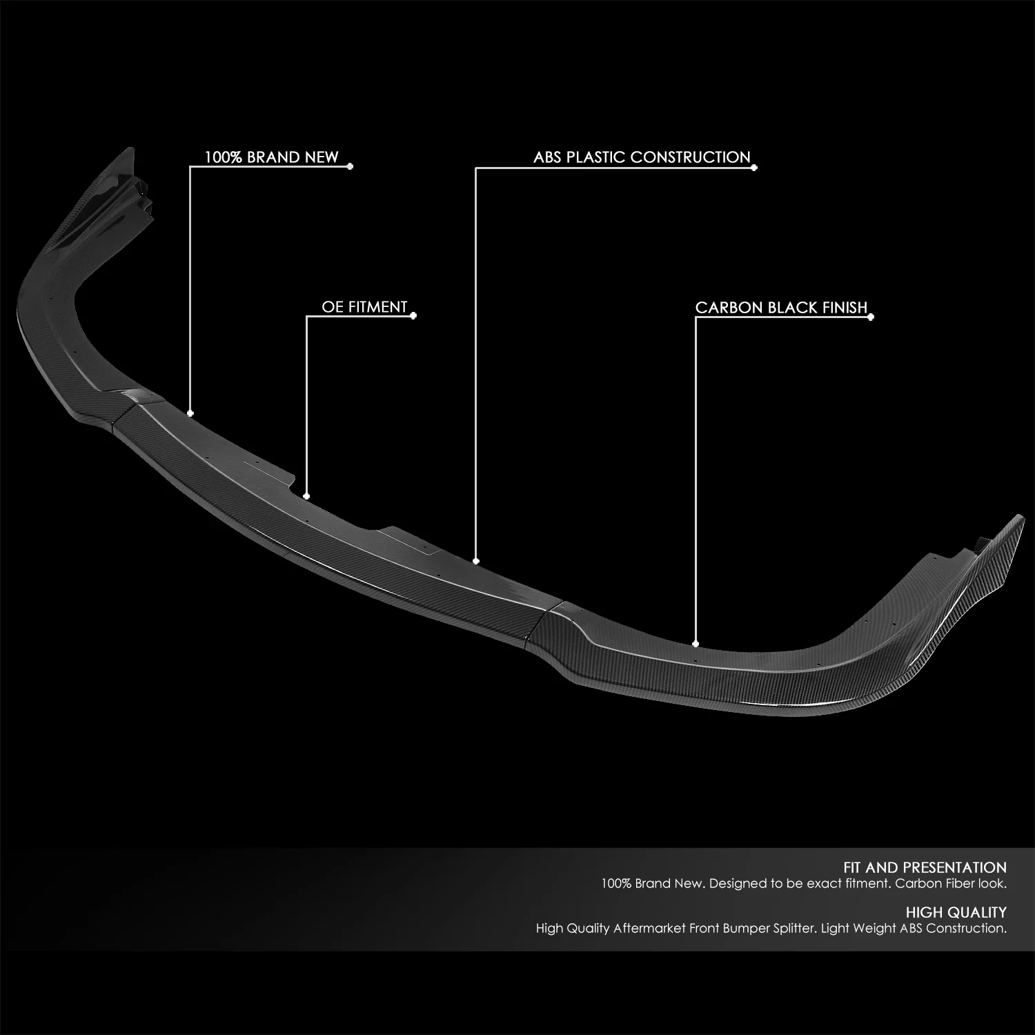 DNA Motoring ZTL-Y-0278 For 2006-2007 Subaru WRX STI CS2-Style Front Bumper Splitter Spoiler Lip
