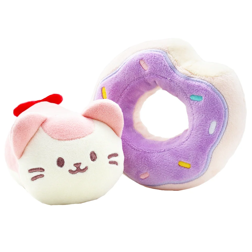 Anirollz 6” Small Squishy Donut Blanket Plush Cat Kitty Stuffed Animal Toy: Kittiroll