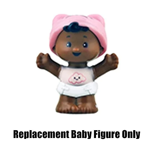 Replacement Parts for Little People 1-2-3 Babies Playdate African-American Playset - GVH47 ~ Replacement Baby ~ Brown Hair ~ Pink Cloud Shirt ~ Pink Hat
