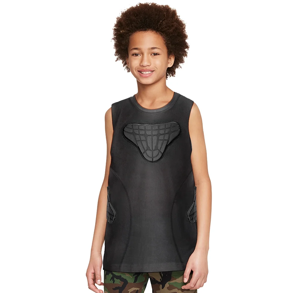 TUOYR Youth Padded Compression Shirt Chest Rib Protector Pad Football Vest for Football Baseball