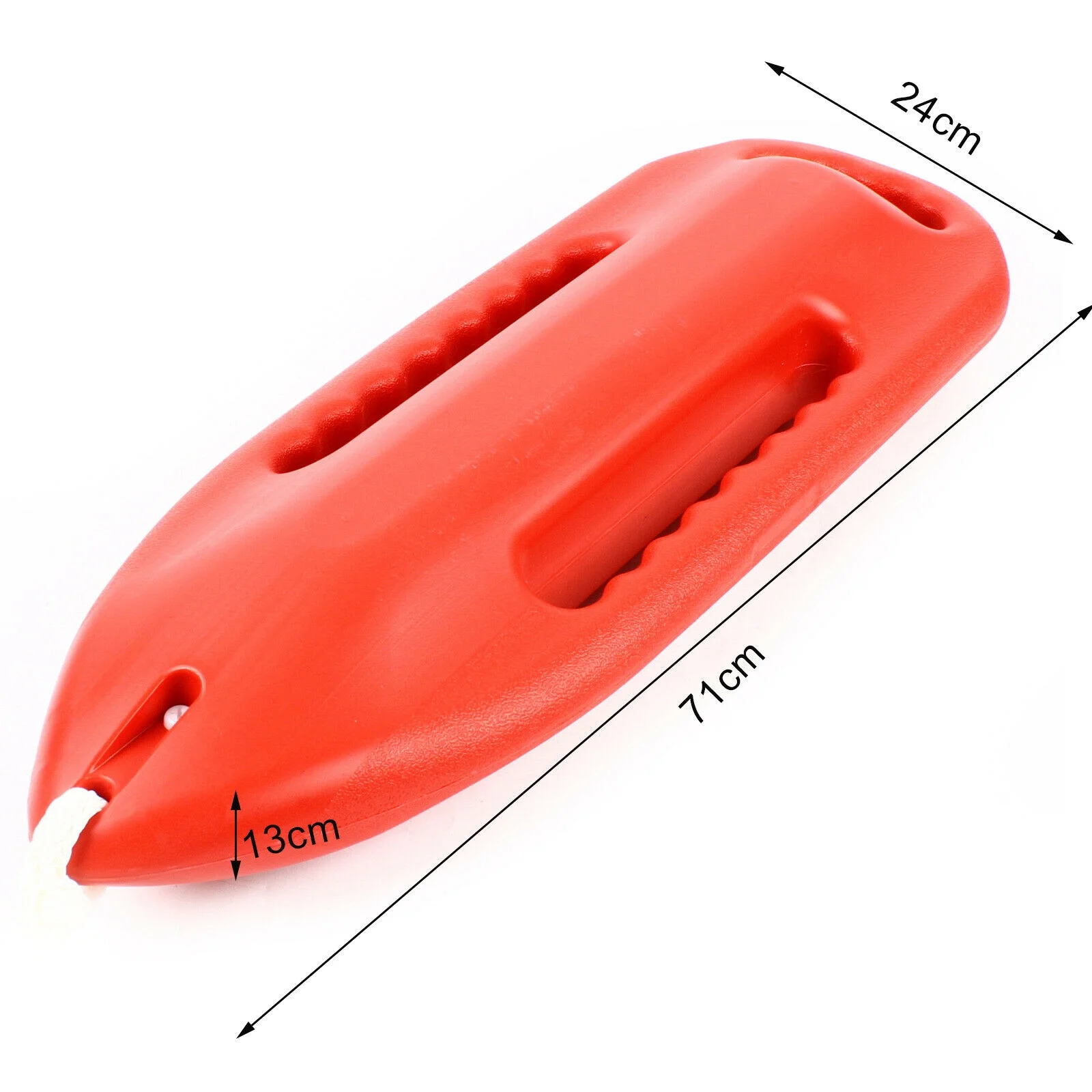 Miumaeov 3 Handle Water Rescue Equipment Lifeguard Floatation Device Professional Rescue Can Strong Buoyancy Lifeguard Rescue Tube Decor Red
