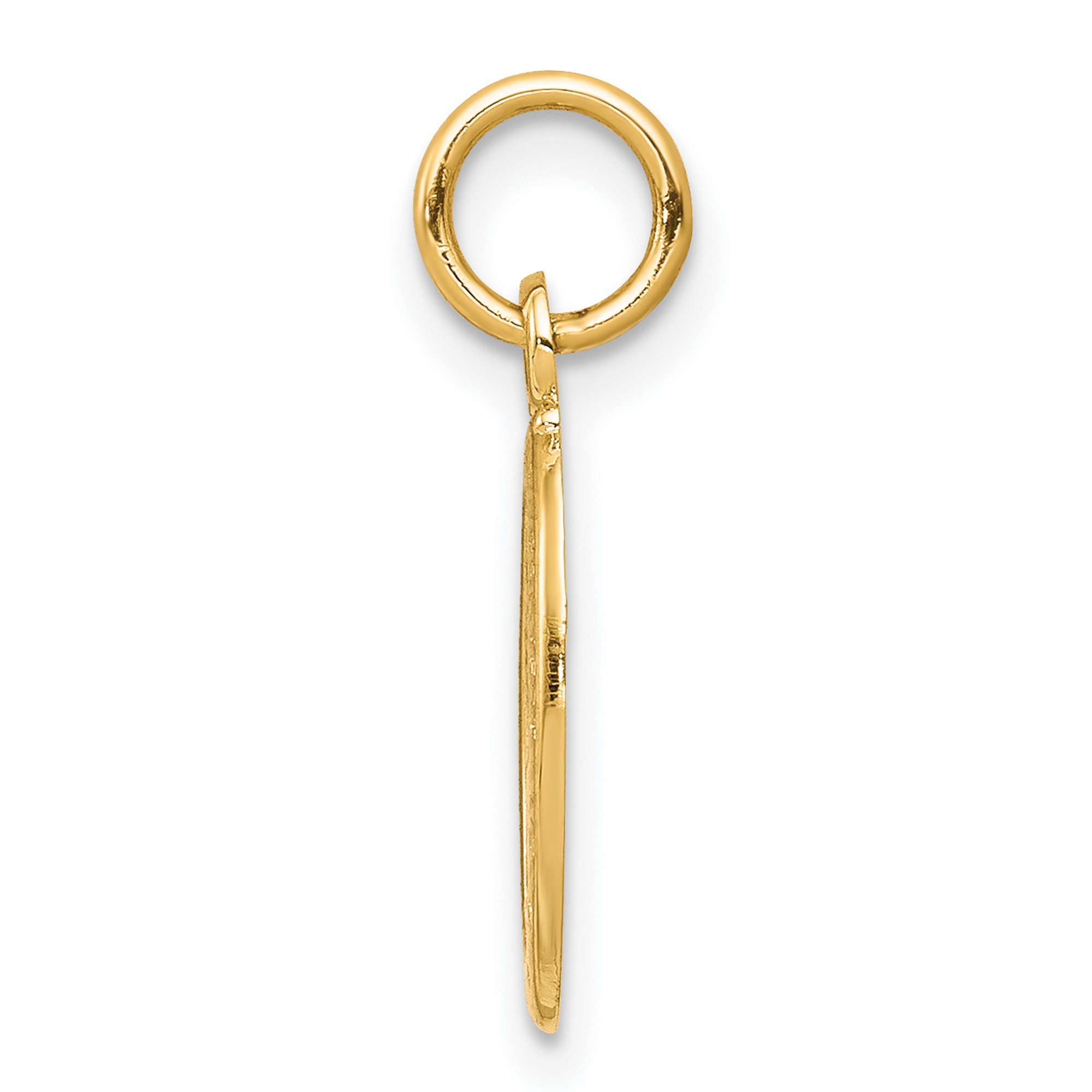 10k Yellow Gold Solid Oval Five Star Saint Christopher Protect Us Words Pendant 13 mm x 9 mm