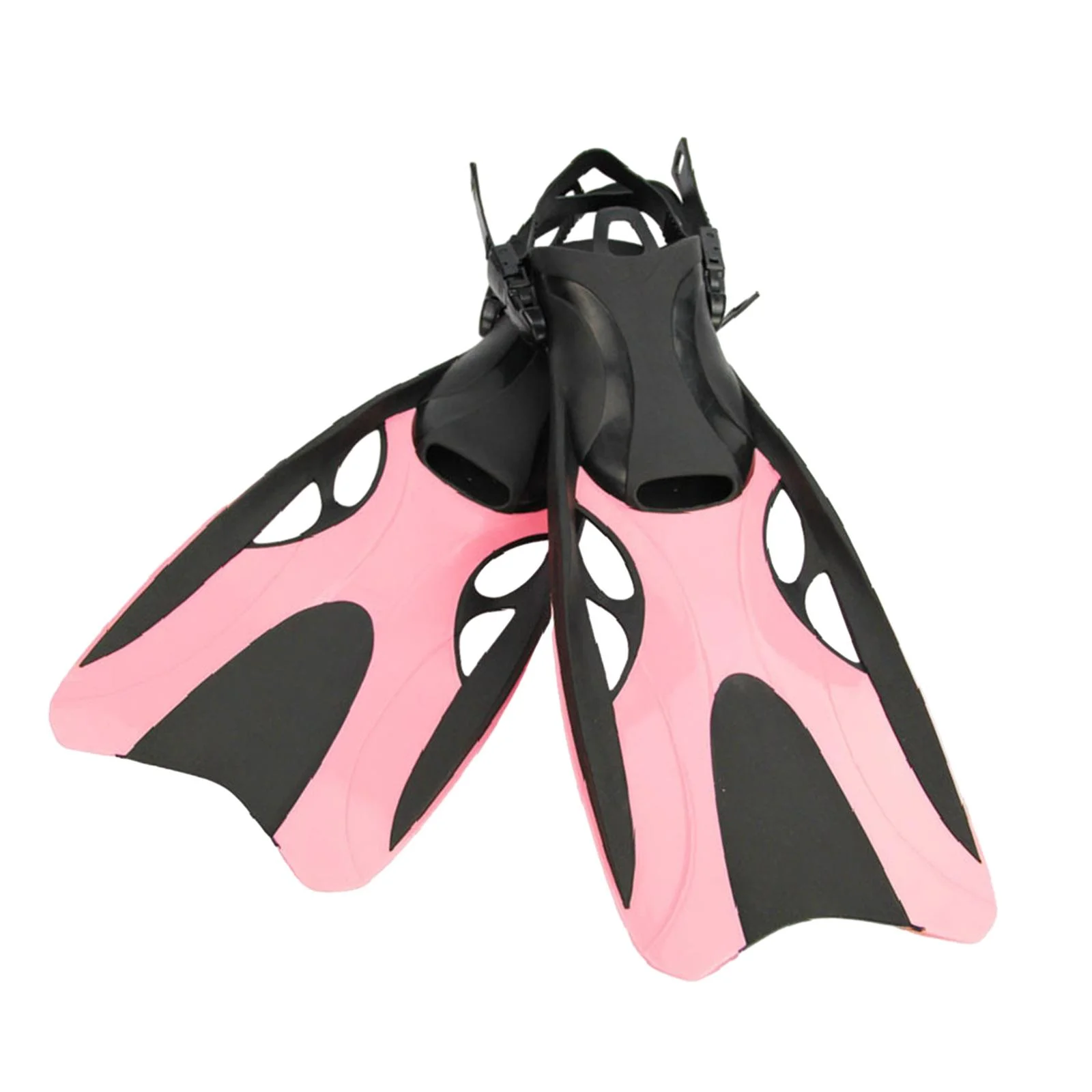 Tnarru Scuba Diving Fins Swimming Flippers Lightweight Silicone Open Heel Snorkel Fins for Adult Beginner Men Women Diving Equipment Pink L