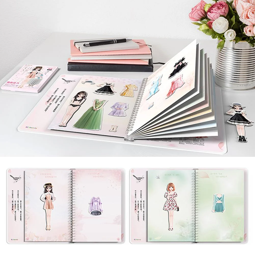 Magnetic Paper Dolls Dress Up Dolls For Girls Pretend Travel Play Playset Z1O4