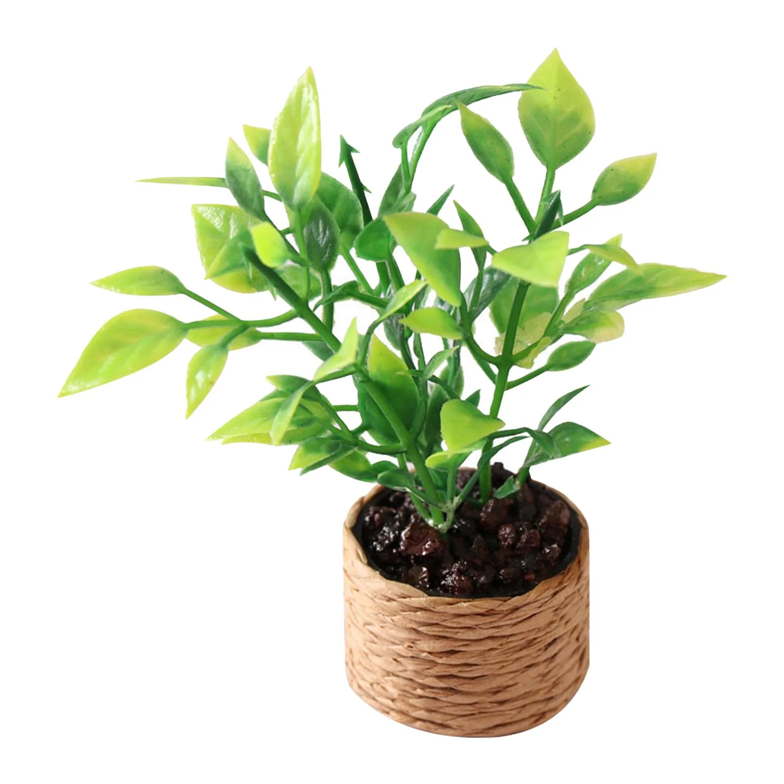 Micro Landscape Artificial Bonsai Model 1:12 Scale Fairy Garden Dollhouse Potted Flowers Plants Miniature Potted Plant Scenery Supplies