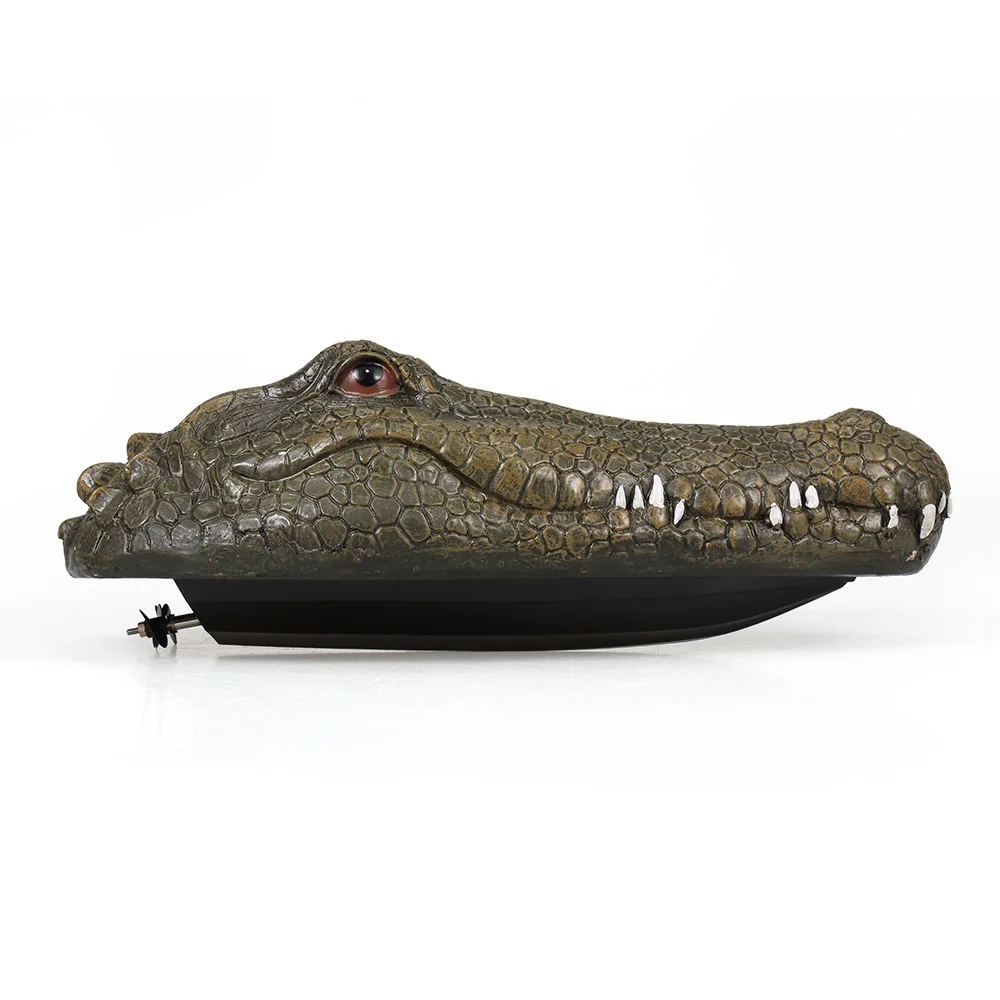 Flytec V002 RC Boat 2.4G Remote Control Electric Racing Boat for Pools with Simulation Crocodile Head Spoof Toy