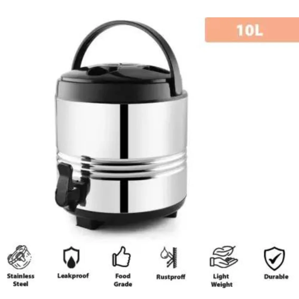 Mumma's LIFE- Stainless Steel Thermally Insulated Water Jug 10Litre & Glass Lid Casserole 2500ml