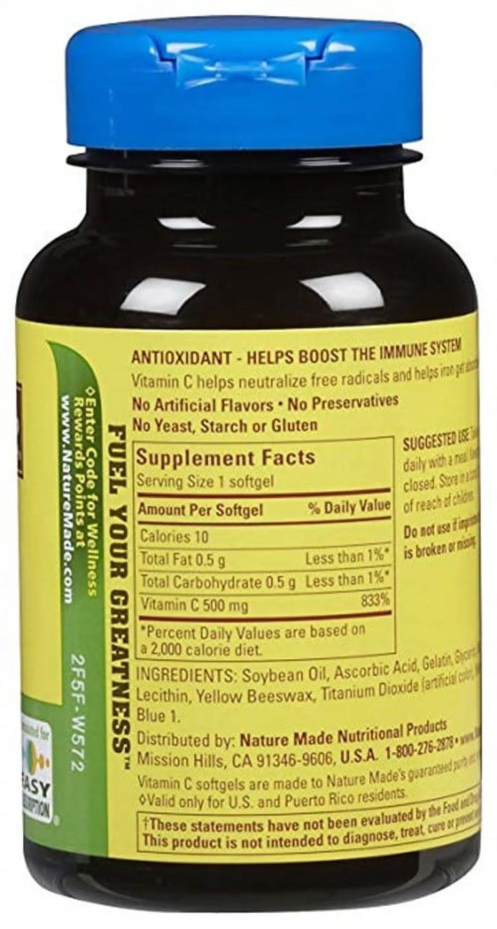 Nature Made Vitamin C 500 mg Liquid Softgels 60 Soft Gels (Pack of 3)