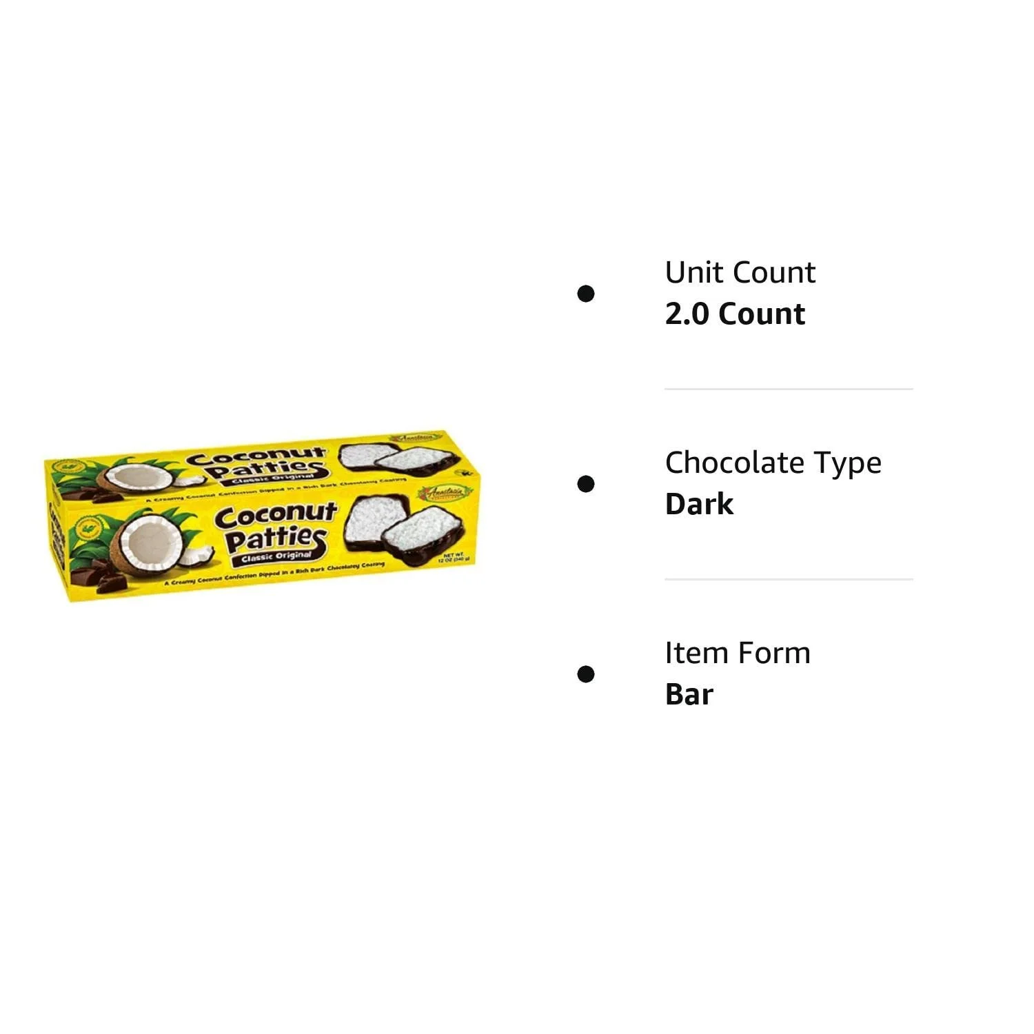 Dexusay Coconut Patties, Original, 12-ounce - PACK OF 2