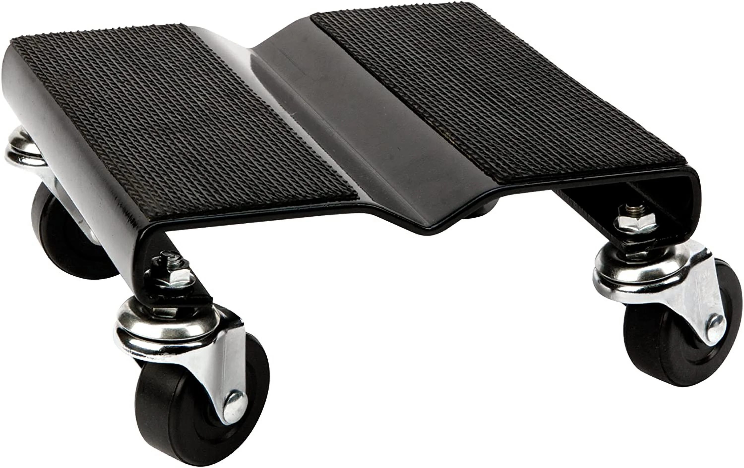 W41061 Snowmobile Dolly Heavy Duty V-Slide With 2.5” PVC Swivel Casters And Rubber Pad Protecting Skis, Black