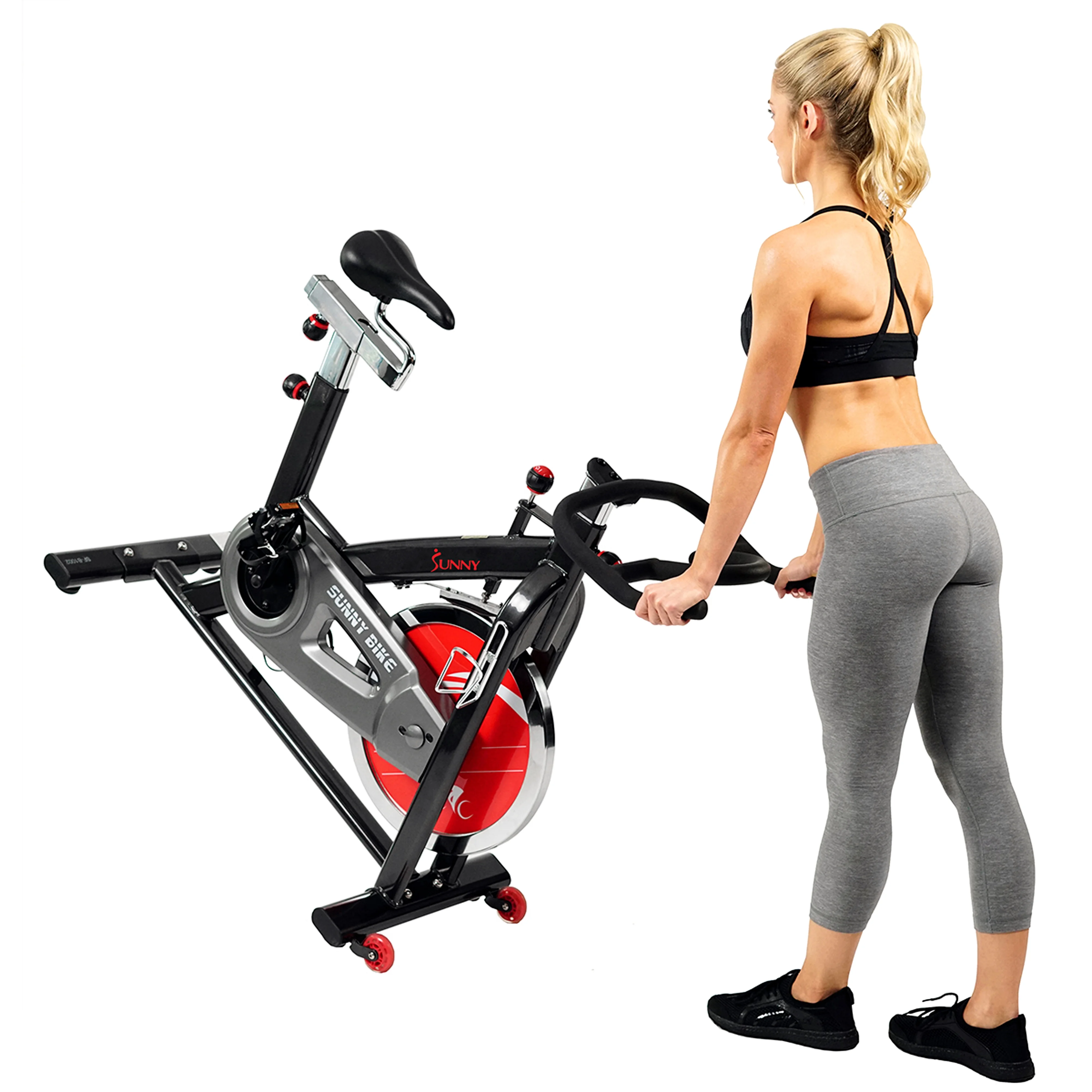 Sunny Health & Fitness Indoor Cycling Exercise Bike Workout Machine Belt Drive - SF-B1002
