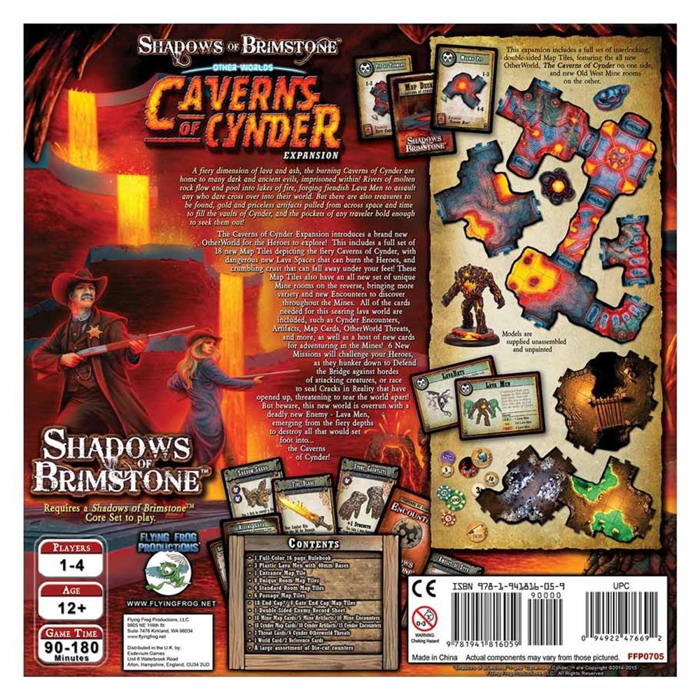 Flying Frog Productions FYF0705 Shadows of Brimstone Caverns of Cynder Expansion Board Games