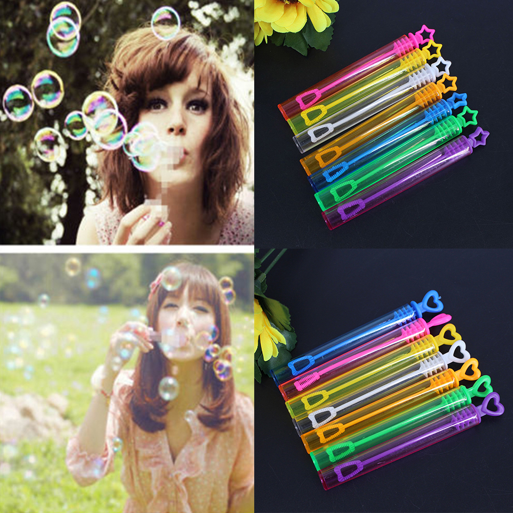 PERZOE 12Pcs Star Heart Shape Bubble Makers Sticks Wands Party Children Kids Fun Toys