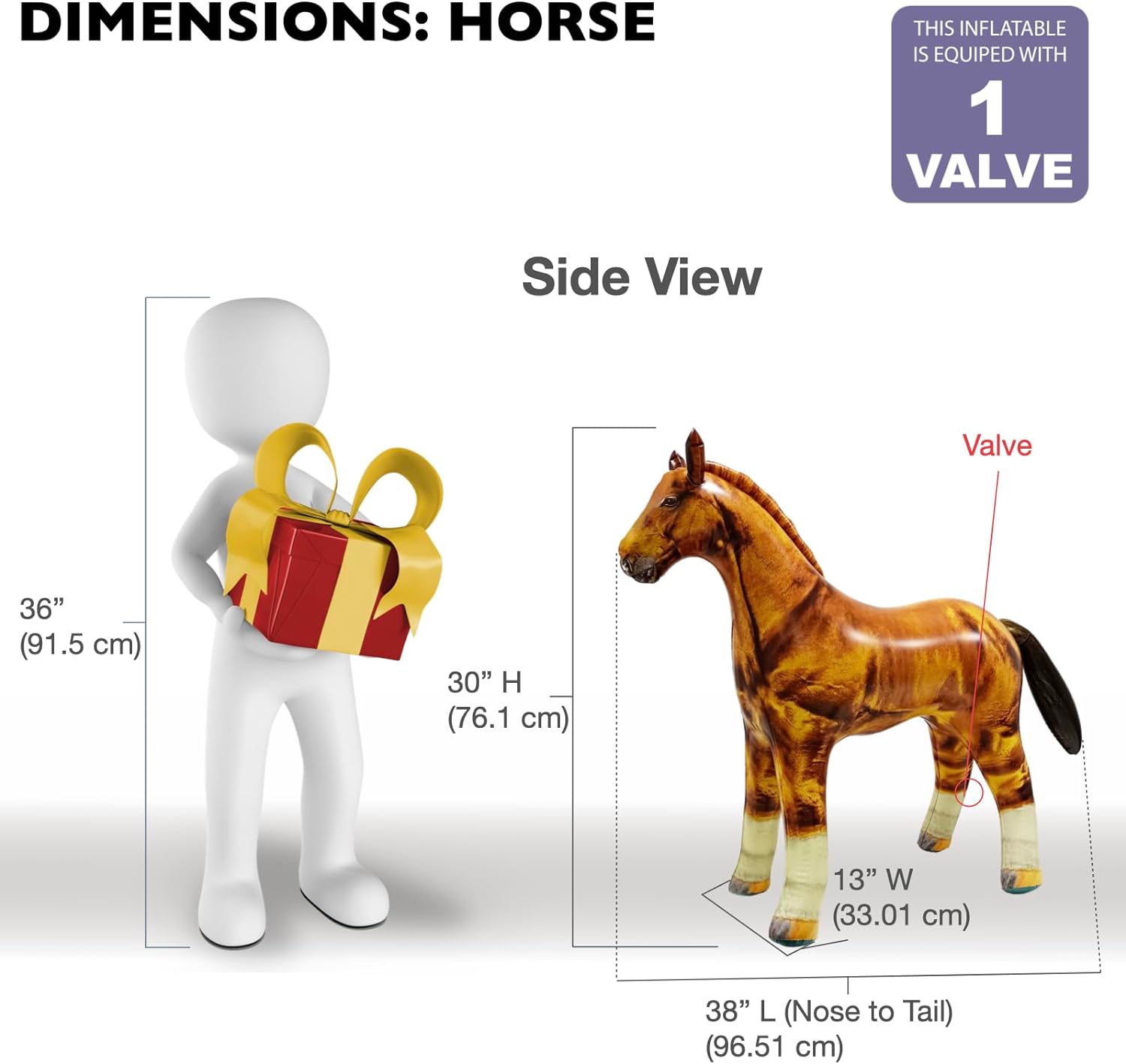 Inflatable Horse 38 inch in Length