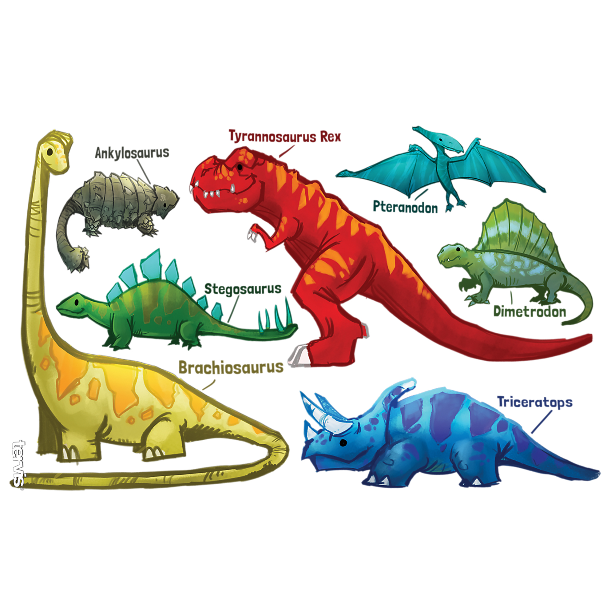 Tervis Dinosaurs Made in USA Double Walled  Insulated Tumbler Travel Cup Keeps Drinks Cold & Hot, 16oz - Legacy, Classic