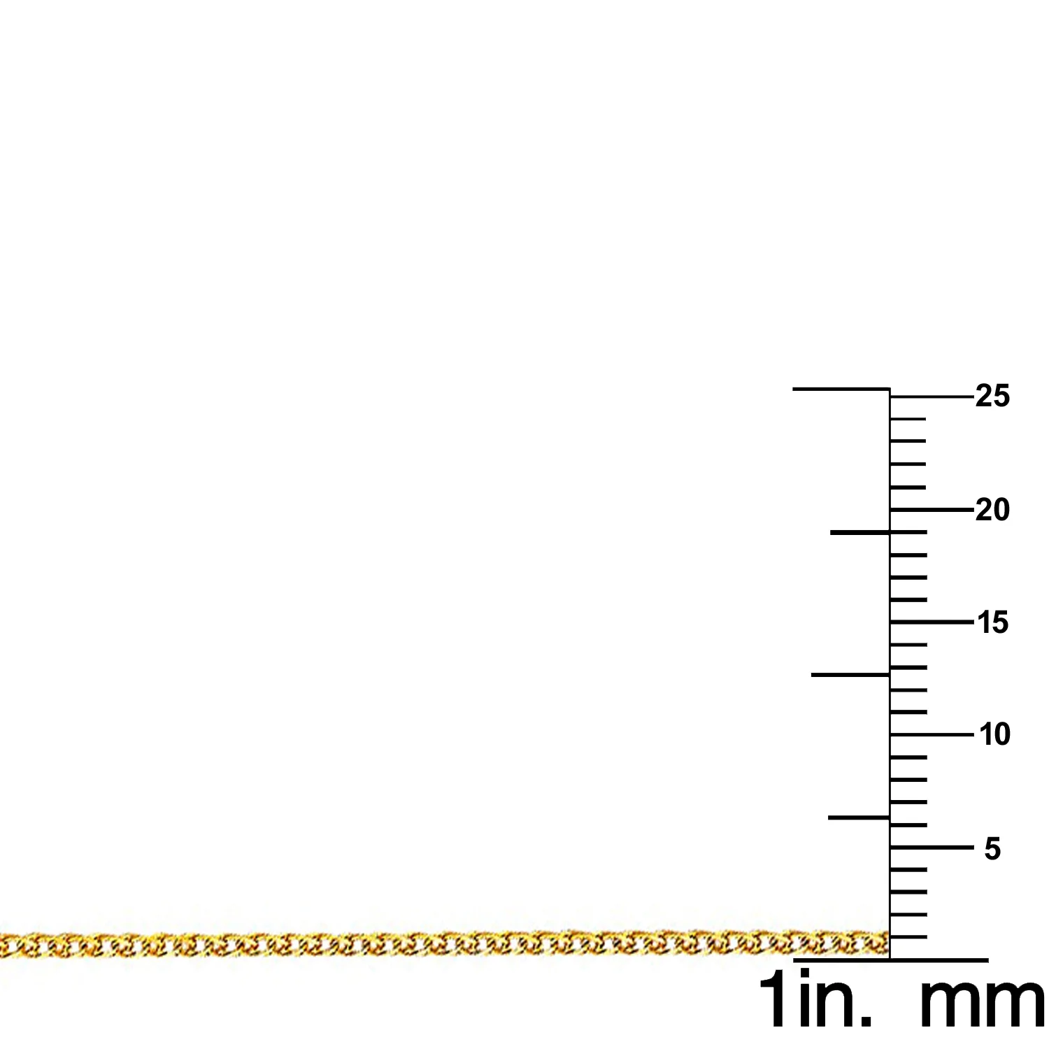 Precious Stars 14K Yellow Gold 1.2-mm Thin & Dainty Flat Open Wheat Chain