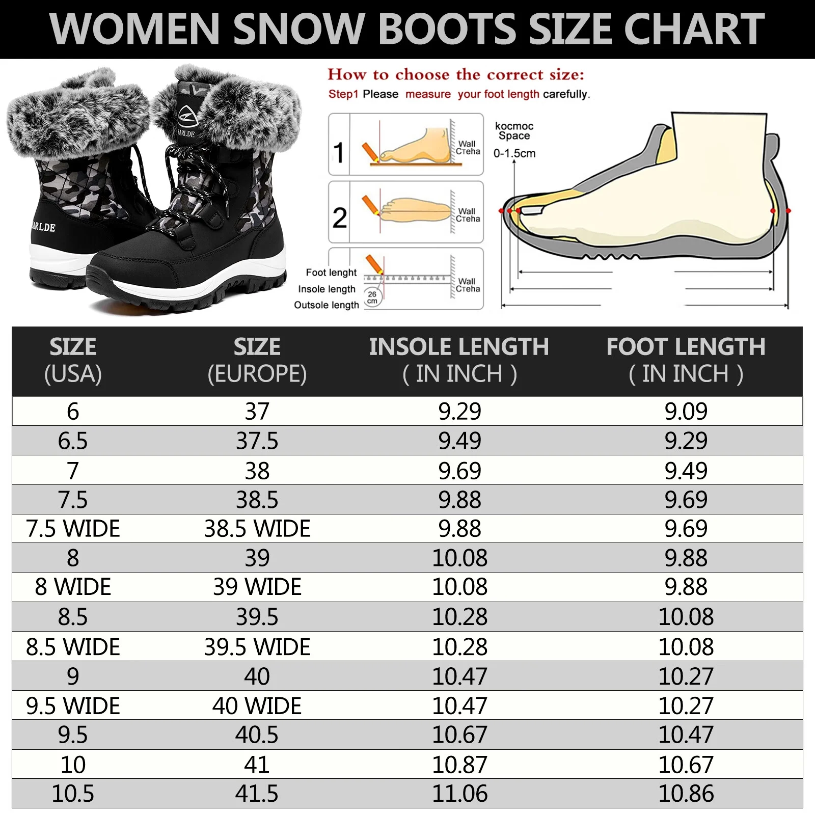 Engtoy Women Snow Boots Winter Warm Casual Shoes Waterproof Comfortable Mid Calf Women's Outdoor Boat Shoes