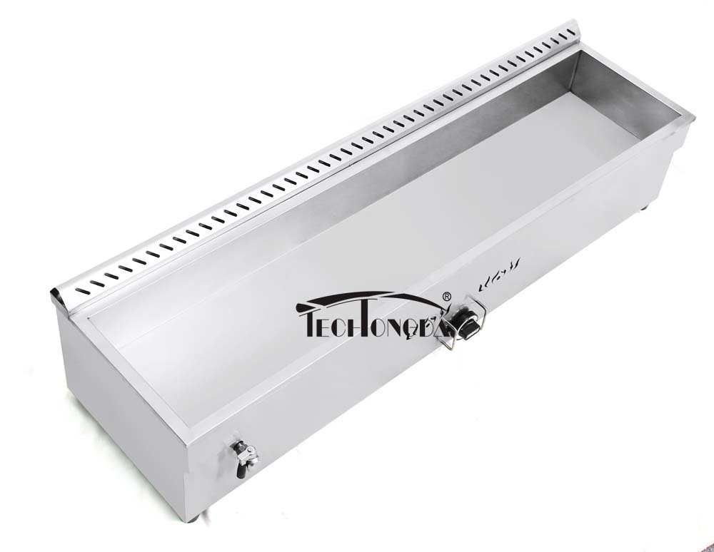 INTBUYING Food Warmer Propane Gas Food Soup Warmer Stove Commercial Canteen Buffet Steam Heater 5 Pan