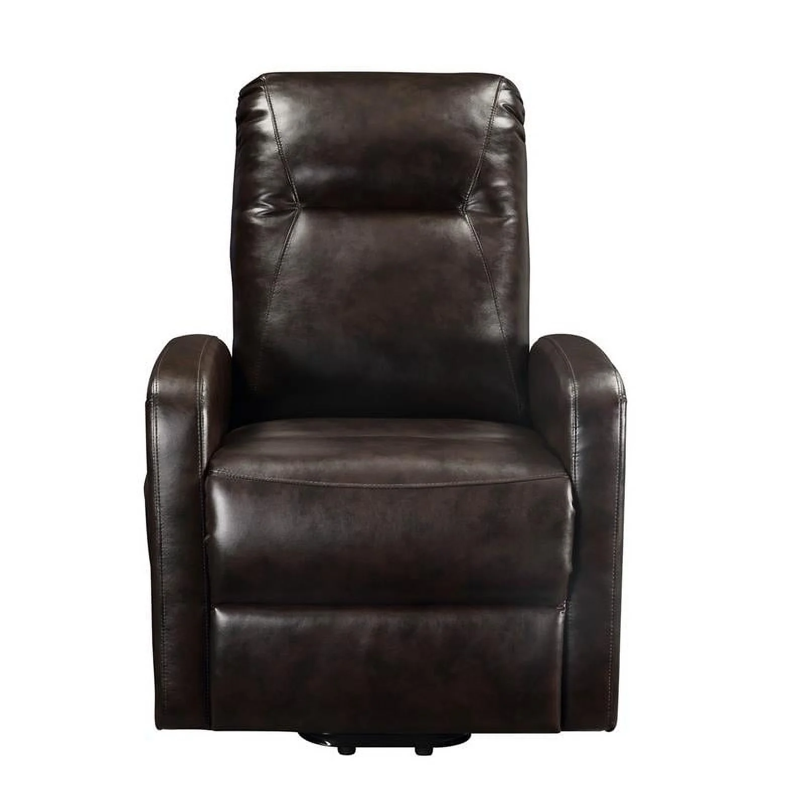 Bowery Hill Faux Leather Recliner with Power Lift in Espresso