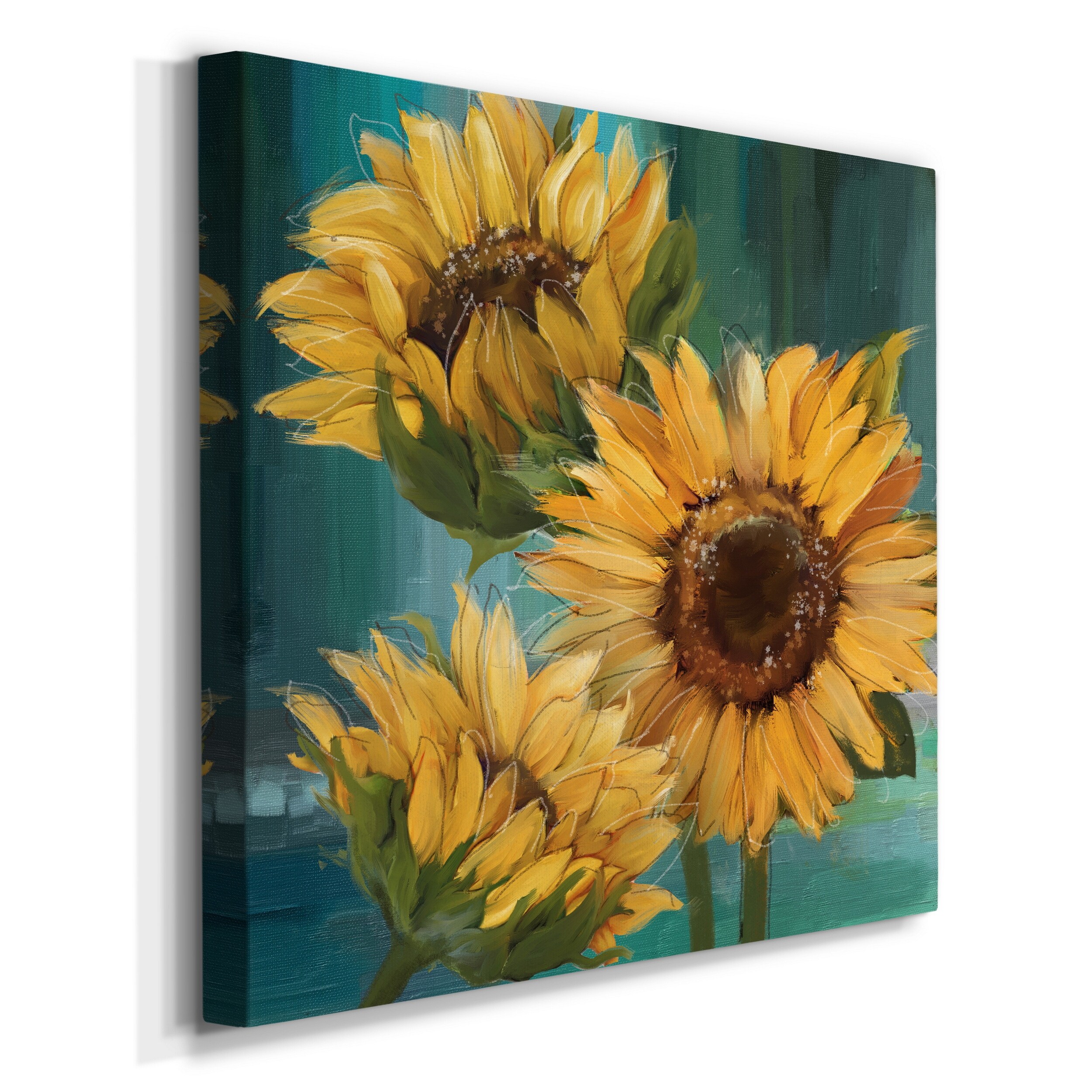 Wexford Home Sunflower I-Premium Gallery Wrapped Canvas - Ready to Hang 40X40