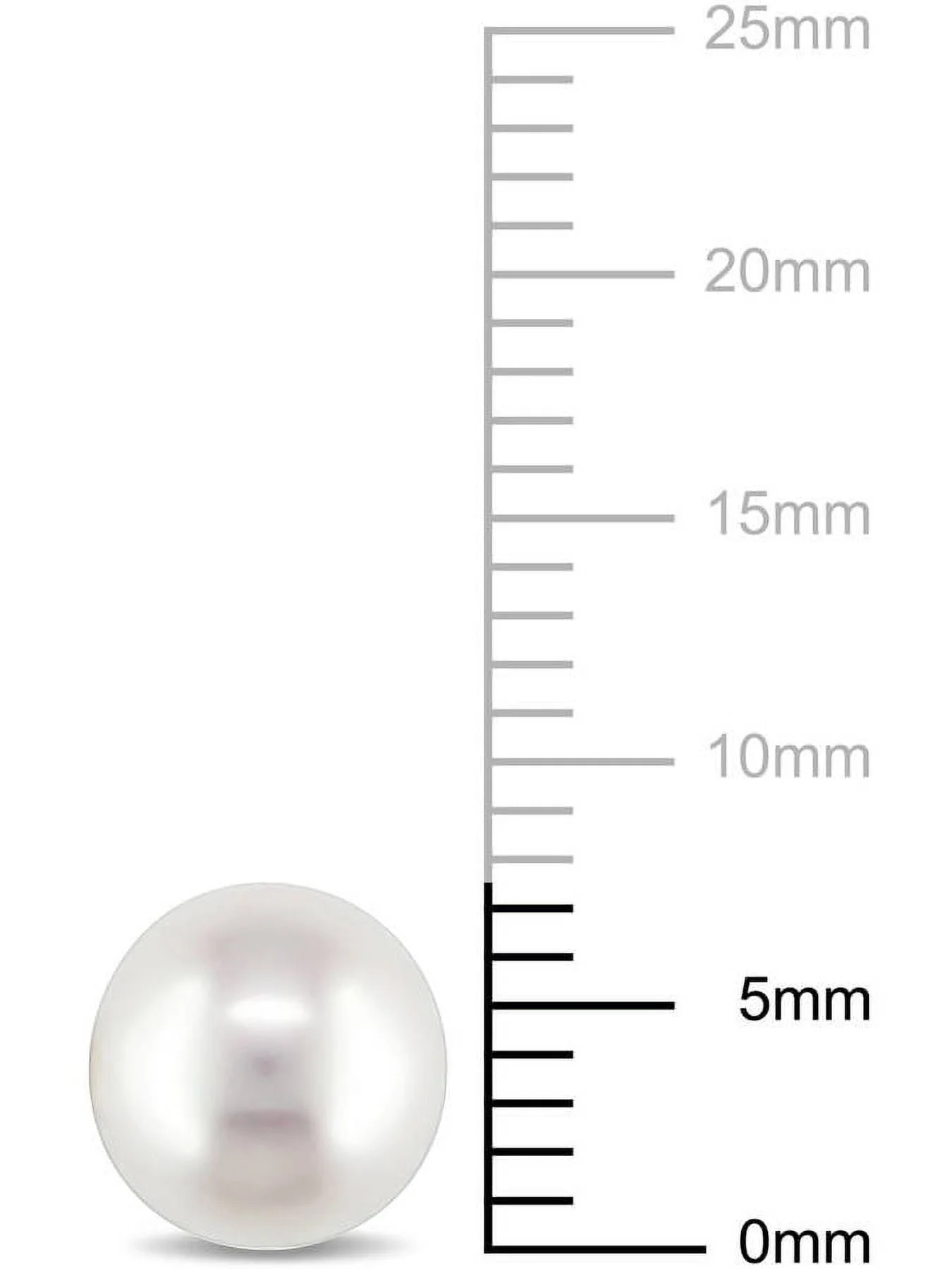 7-7.5mm White Round Cultured Pearl 14kt Yellow Gold Stud Earrings