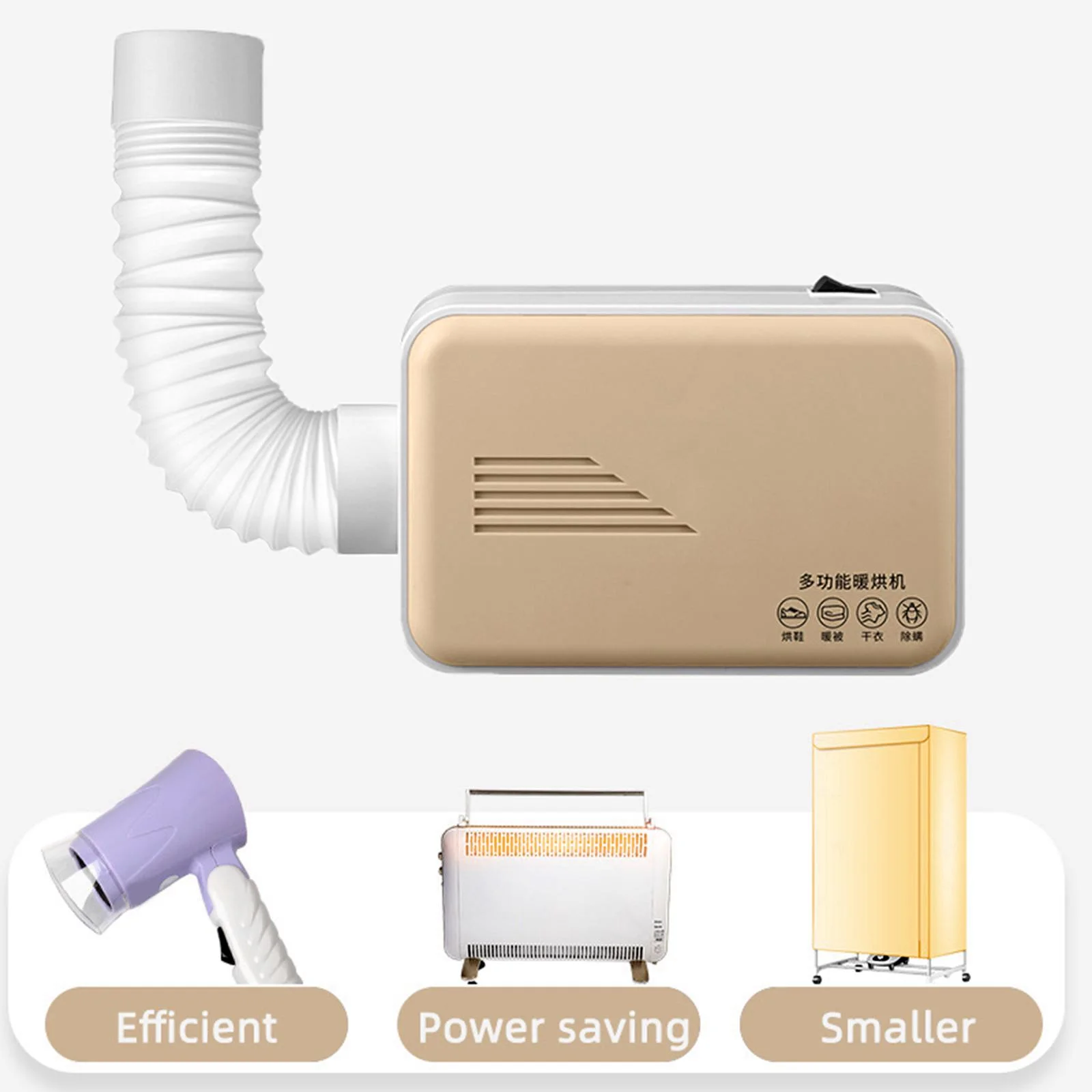 Multifunctional Clothes Dryer Detachable Retractable Hose Portable for Gifts