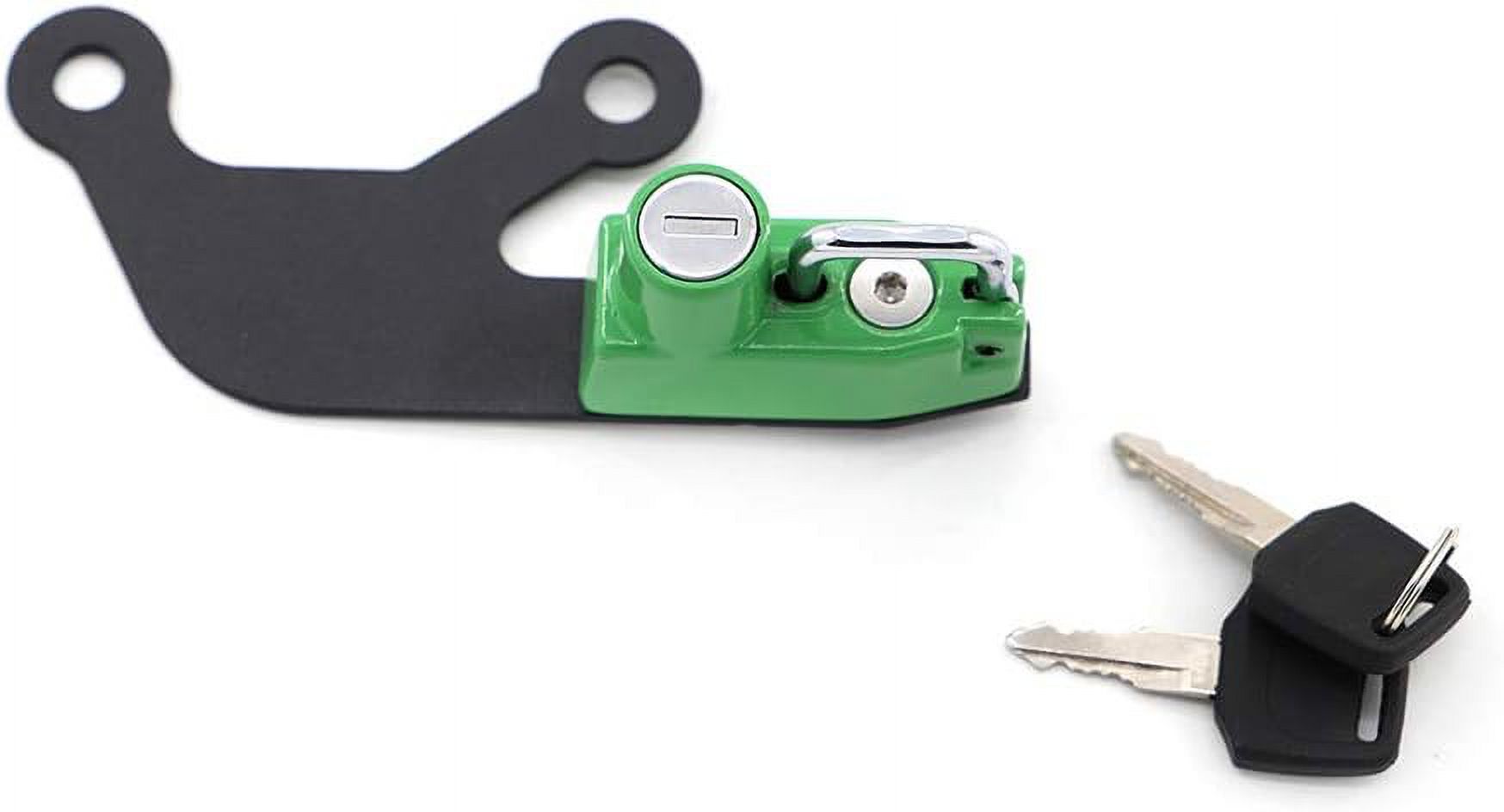 Motorcycle Helmet Lock Anti-theft Helmets Security Lock Left Side for Kawasaki Z 650 Ninja 650 2017-2020-Green
