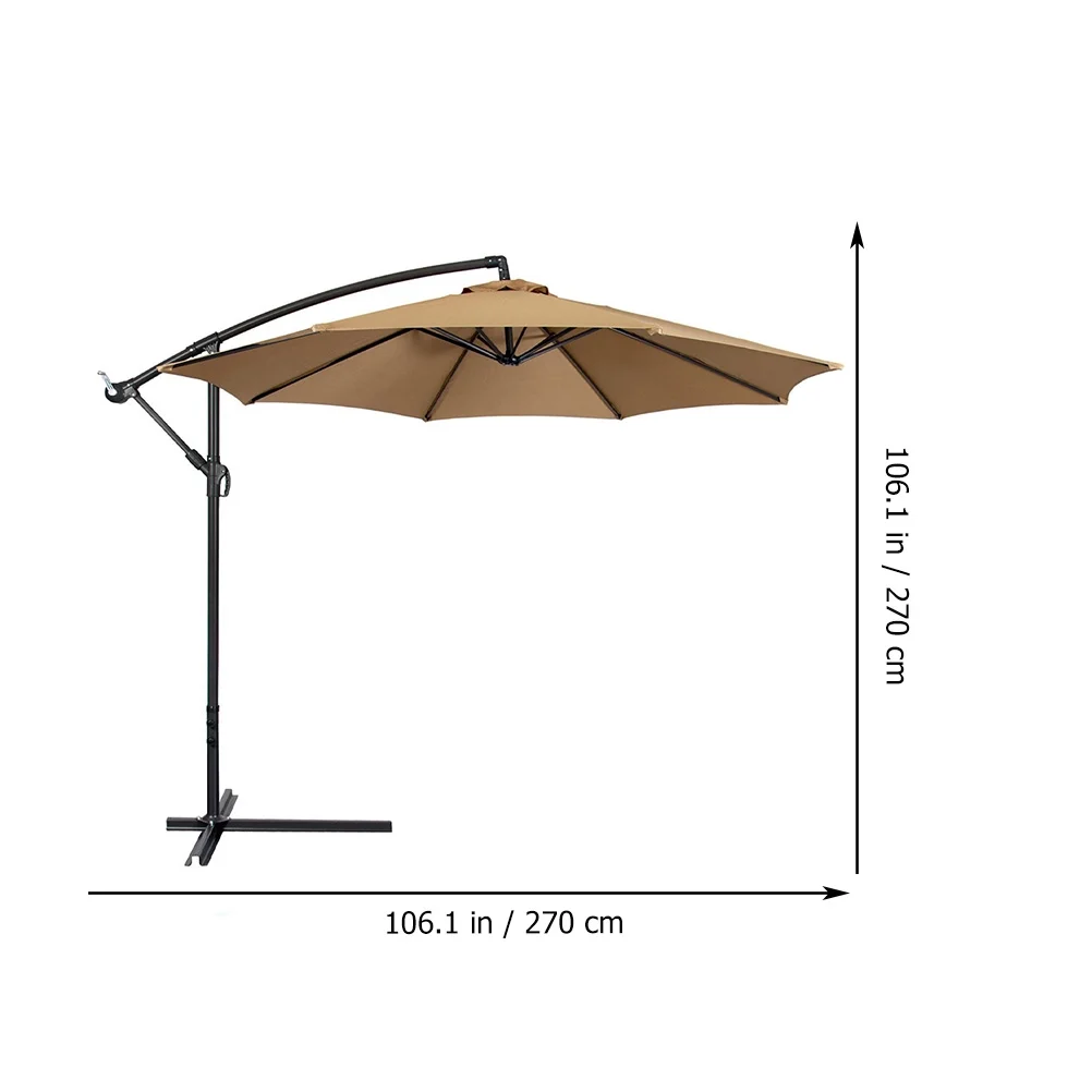 Outdoor Sunshade Umbrella Canopy Beach Umbrella Replacement Topper for Courtyard