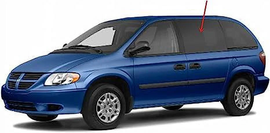 Driver Left Side Rear Sliding Cargo Door Window Door Glass Compatible with Dodge Caravan/Dodge Grand Caravan/Chrysler Town & Country 2001-2007 Models/Chrysler Voyager 2001-2004 Models