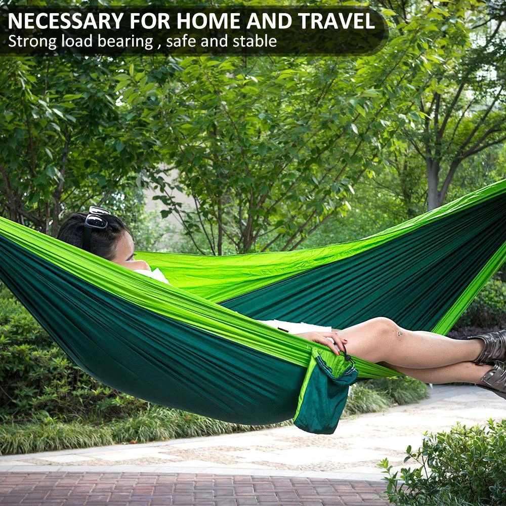 Fyeme Camping Hammock Double & Single Portable Hammocks ,lightweight Nylon Parachute Hammocks for Backpacking, Travel, Beach, Backyard, Patio, Hiking
