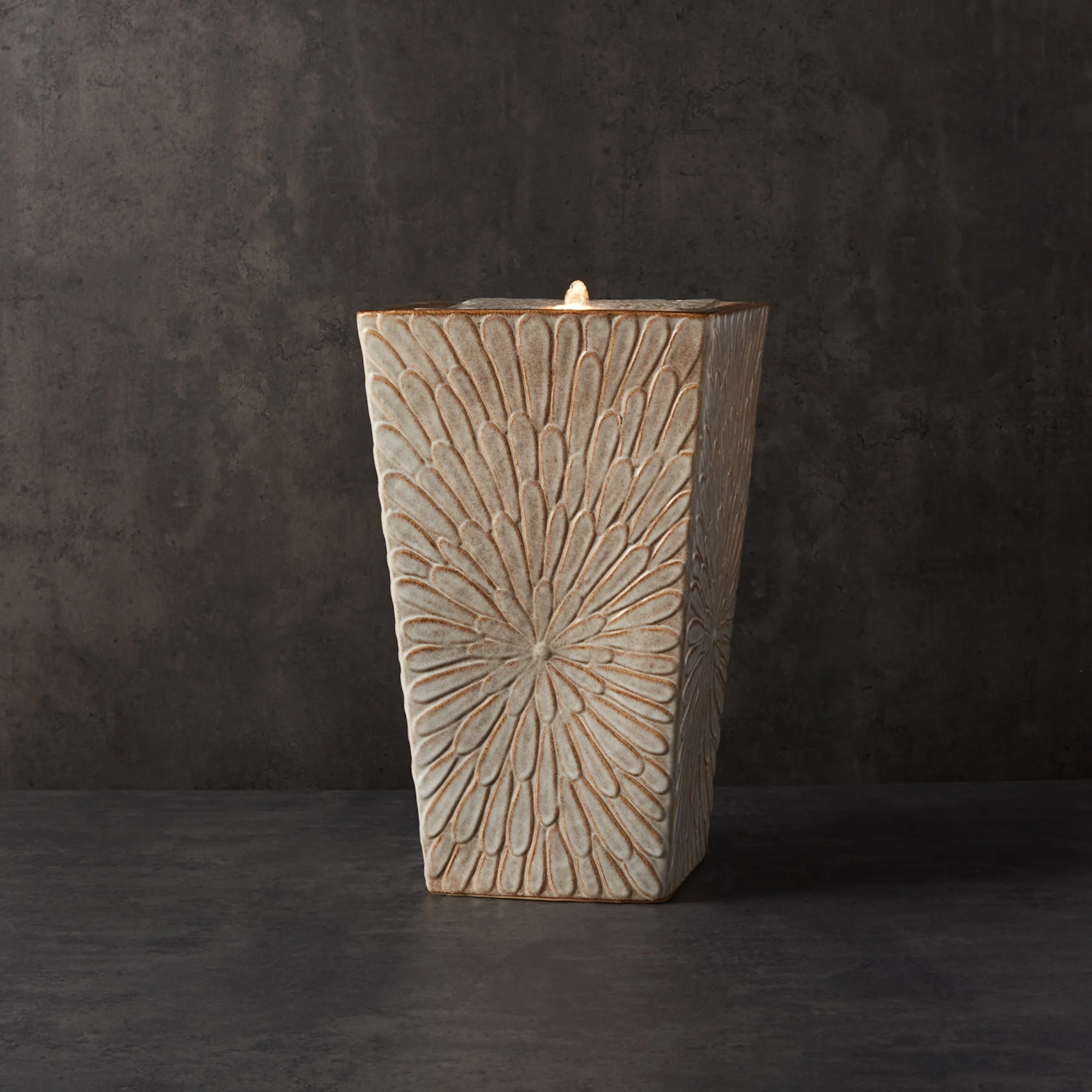 Melrose International Ceramic Pool Fountain with Tapered Design 22.25