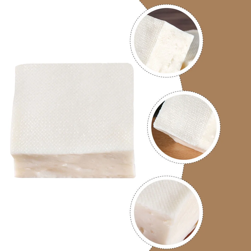 Simulated Tofu Block Fake Chinese Food Toys for Children Faux Cake Decoration Pretend Meat