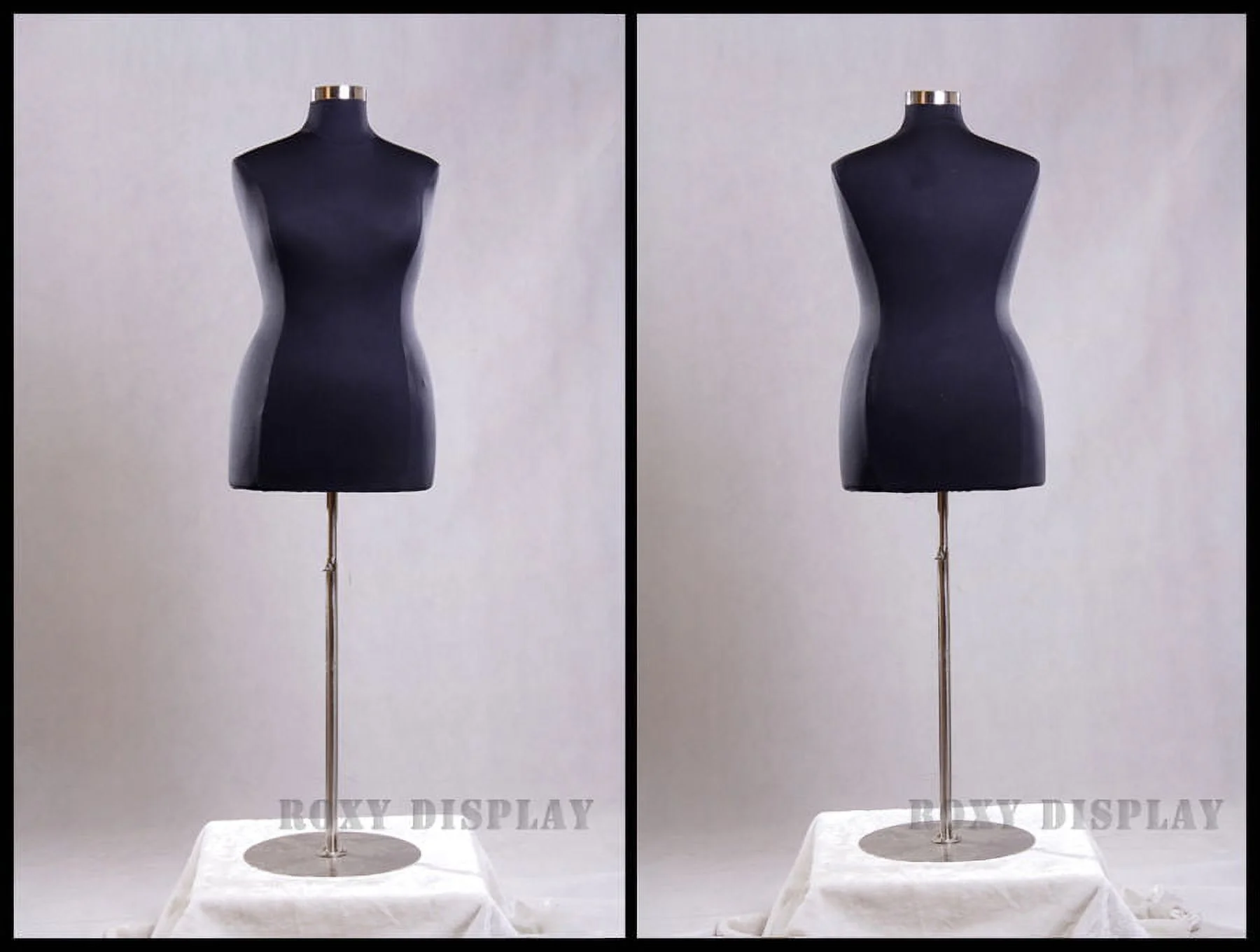 Black Female Large Plus Size 18-20 Mannequin Dress Body Form #F18/20BK+BS-04