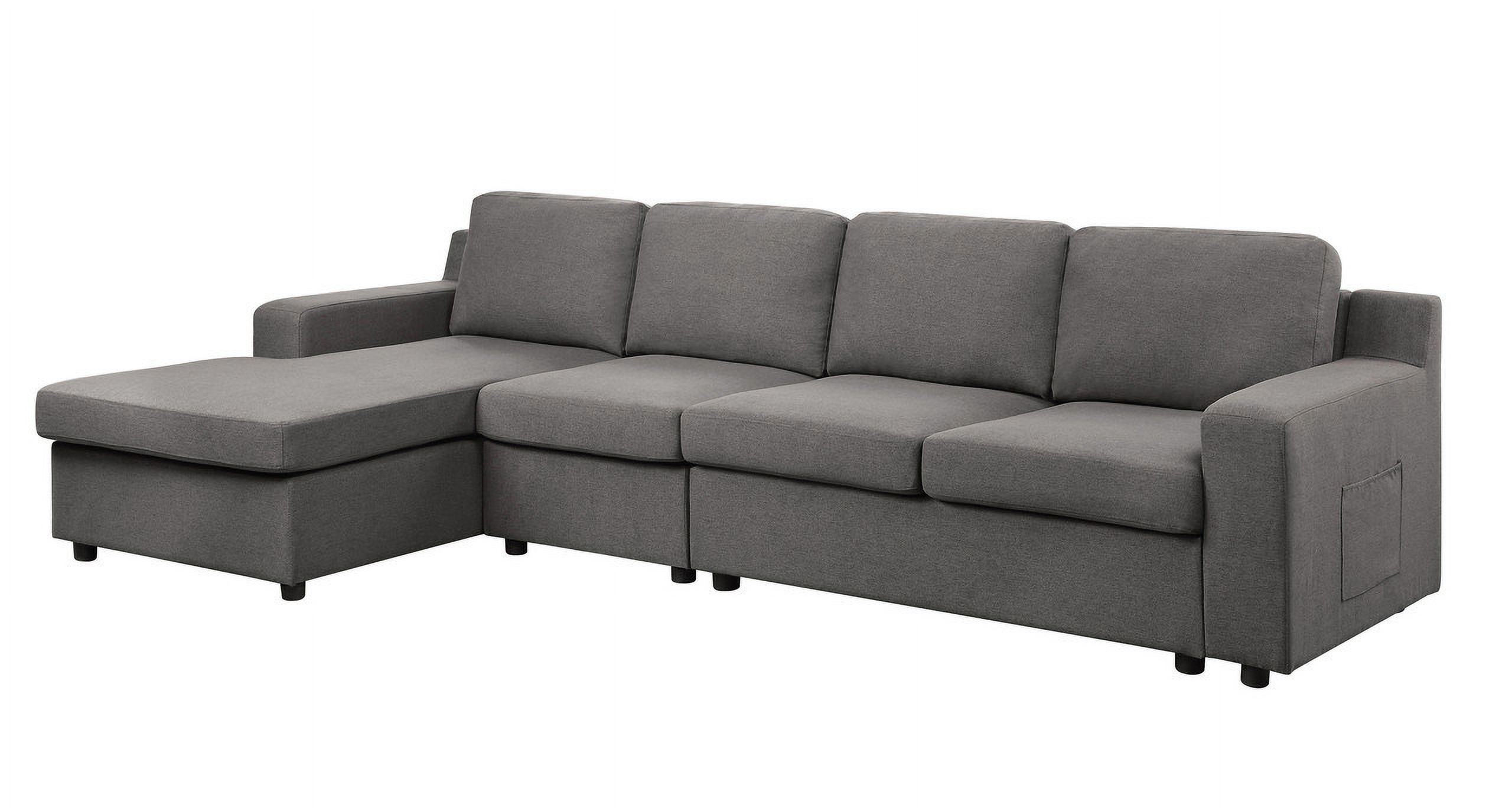 Gray Linen Sectional Sofa Chaise - Elevate Your Living Room