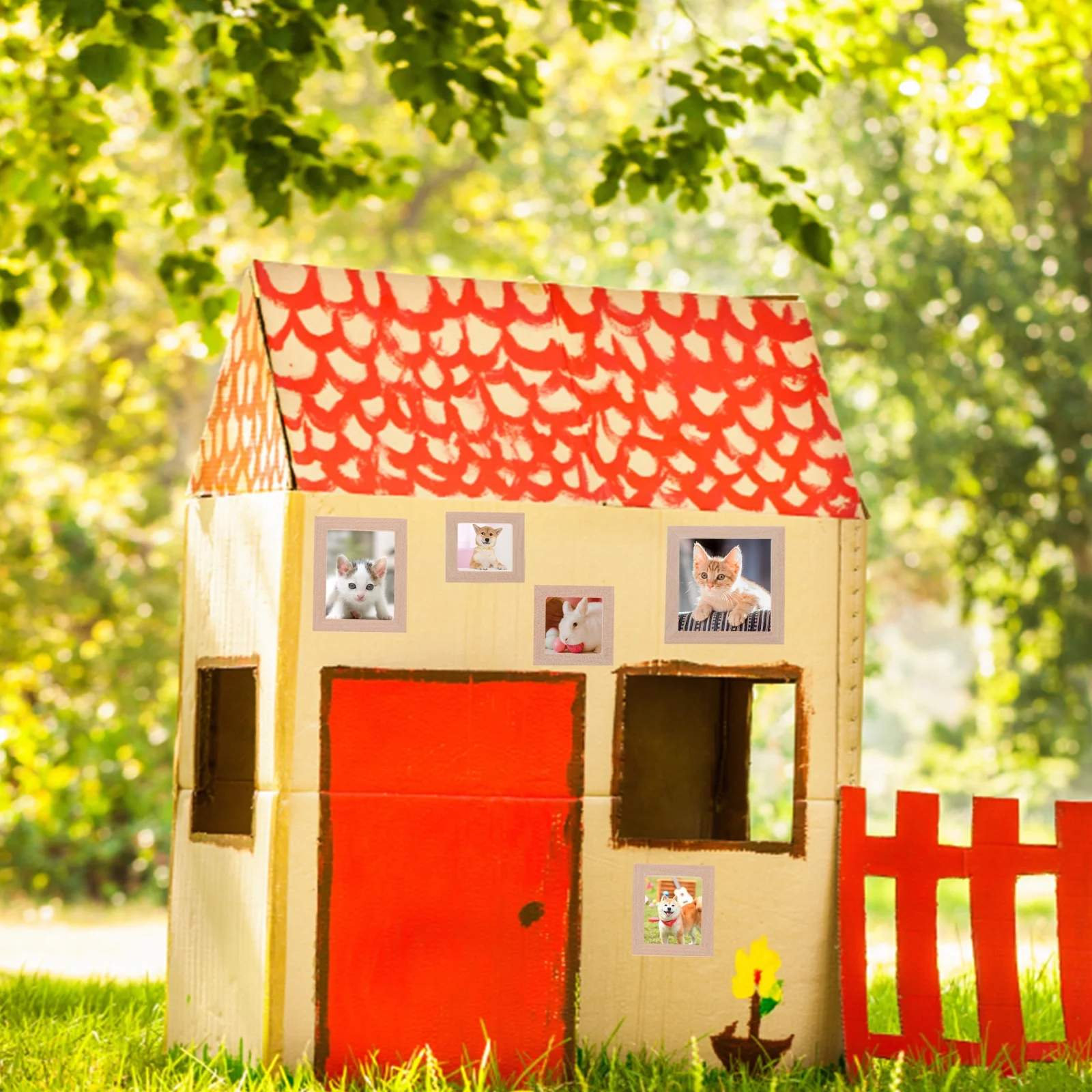 Solid Wood Frame Model Bulk Furniture Doll House Wooden Photo DIY Miniature Kit 10 Pcs