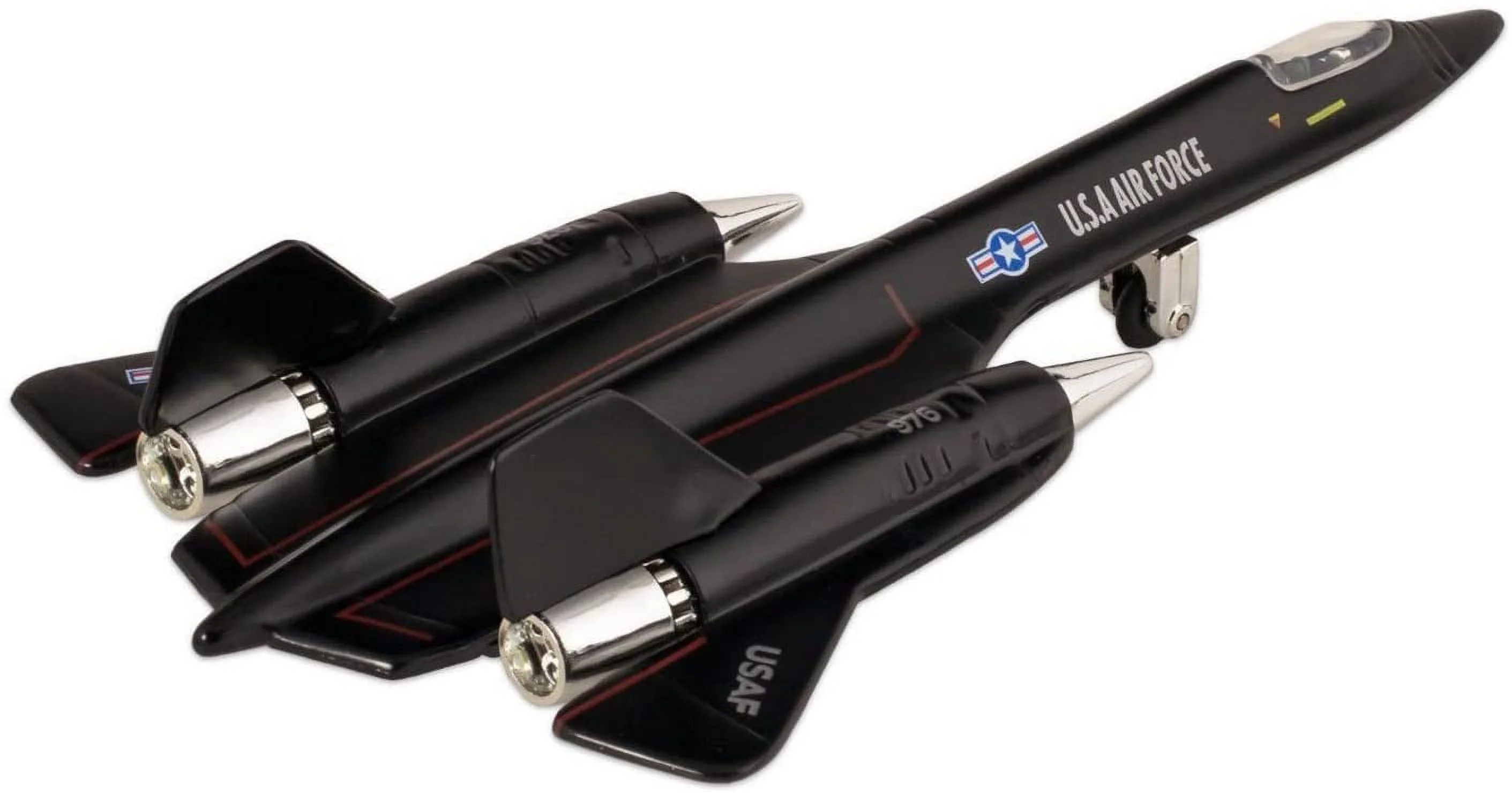 Black X-Planes Air Force SR-71A Blackbird Die Cast Jet Plane Toy with Pull Back Action, Large 8 inch Pullback By Kinsmart