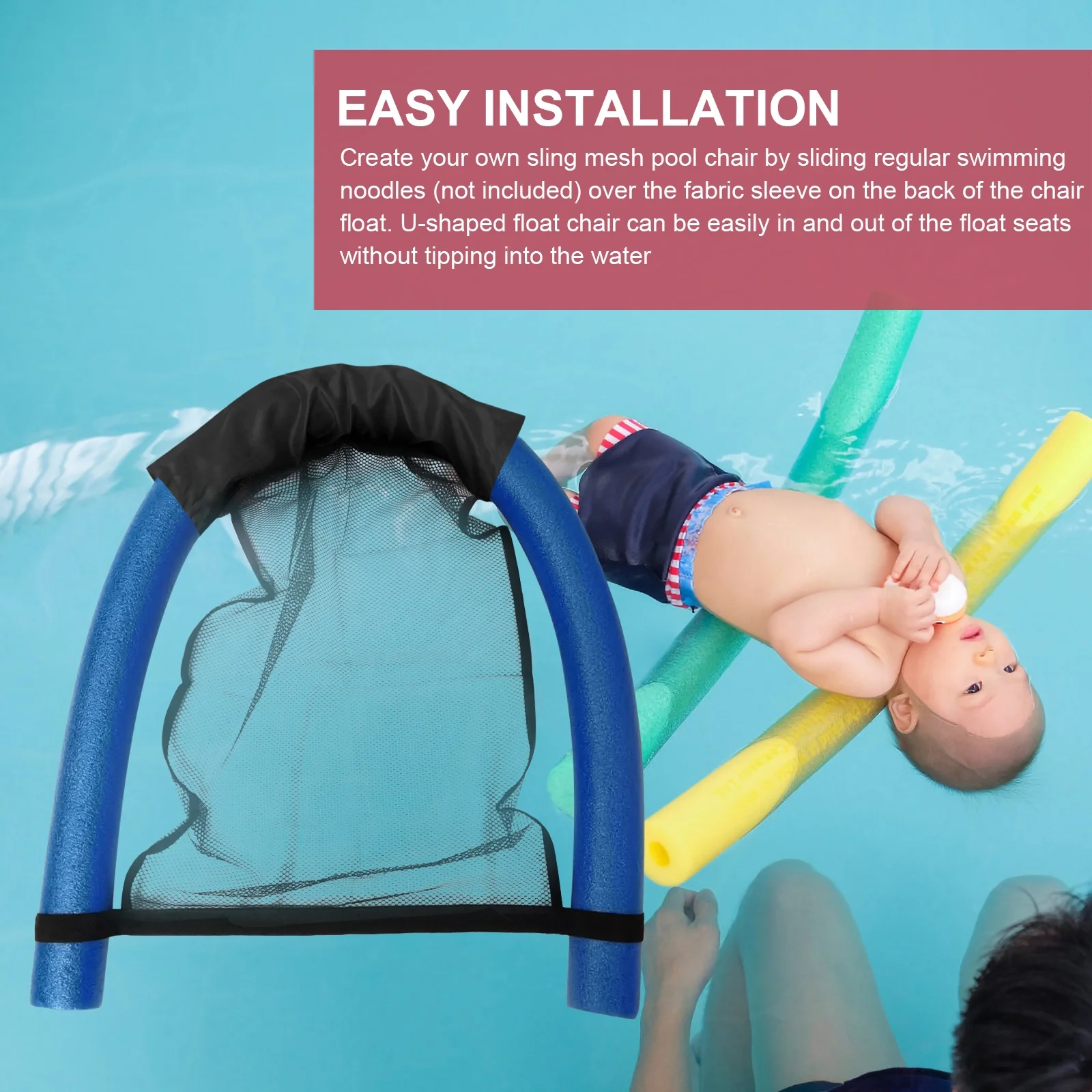 2 Pcs Swimming Pool Mesh Chair Net Bag Funny Accessory Interesting Float Supply