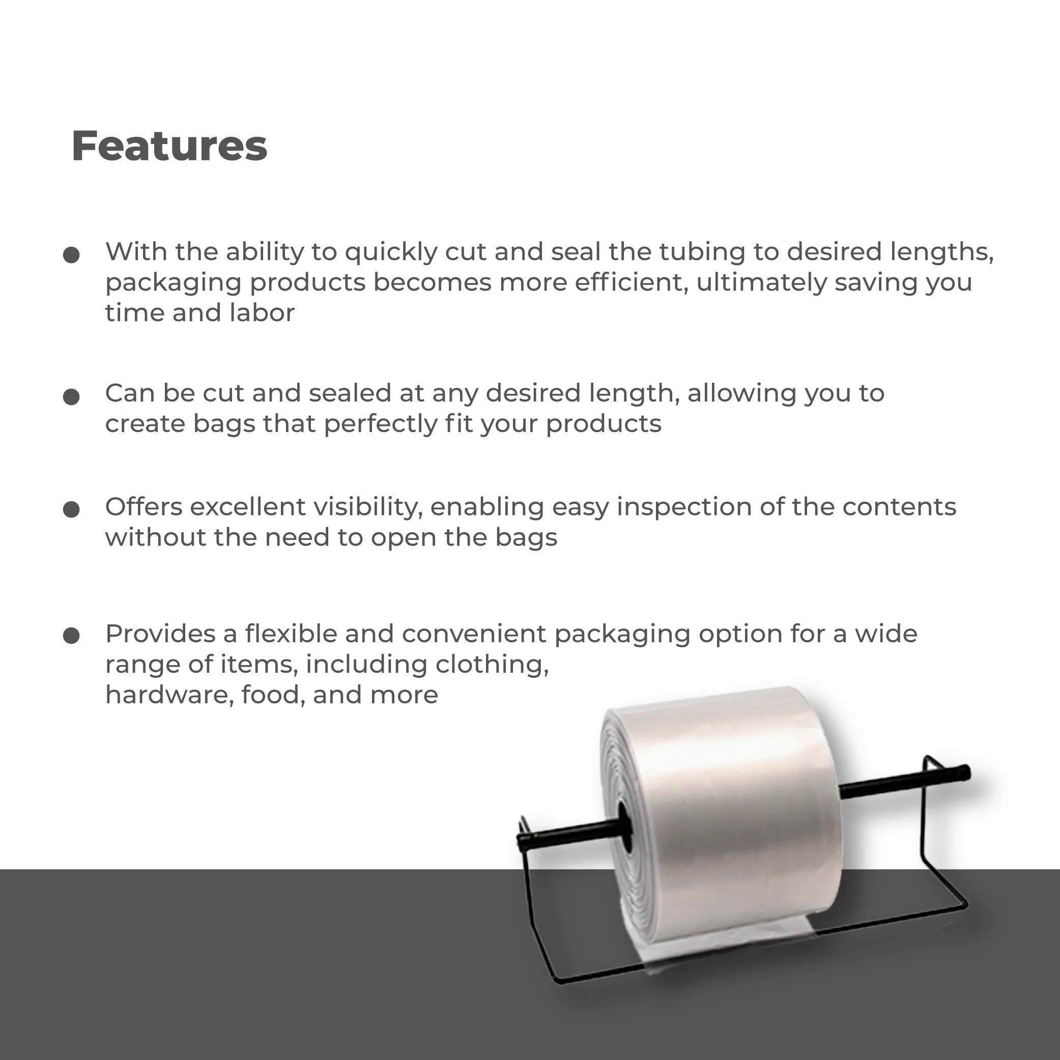 Clear Lay Flat Poly Tubing 6 Inch x 2000 Feet, 3 Mil - 1 Roll [Durable And Reliable]