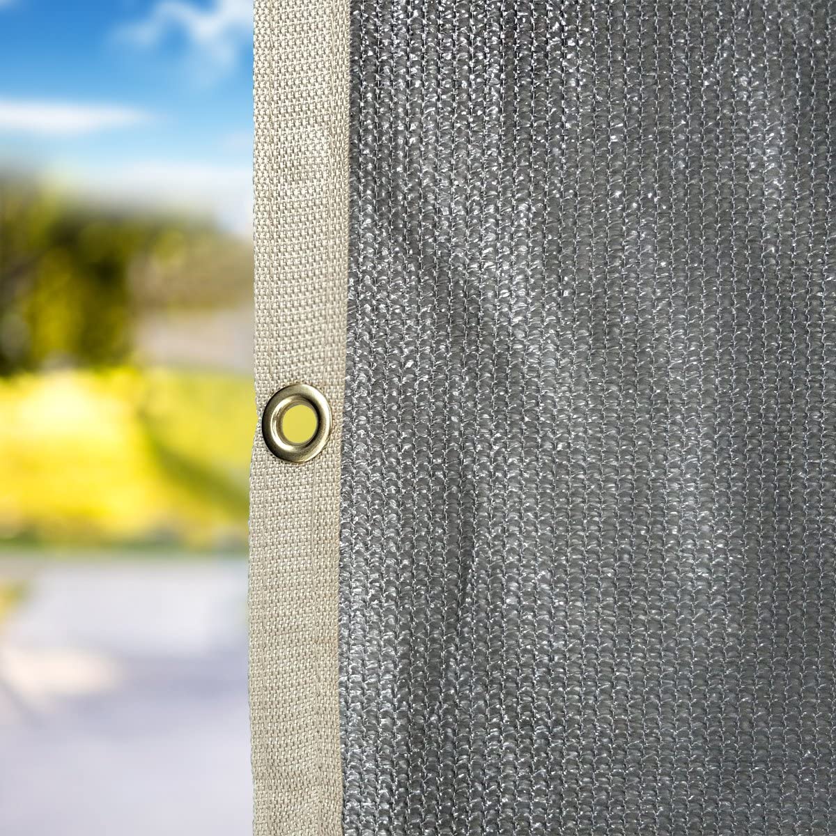 CAMWINGS RV Awning Privacy Screen Shade Panel Kit Sunblock Shade Drop 10 x 12ft, Grey