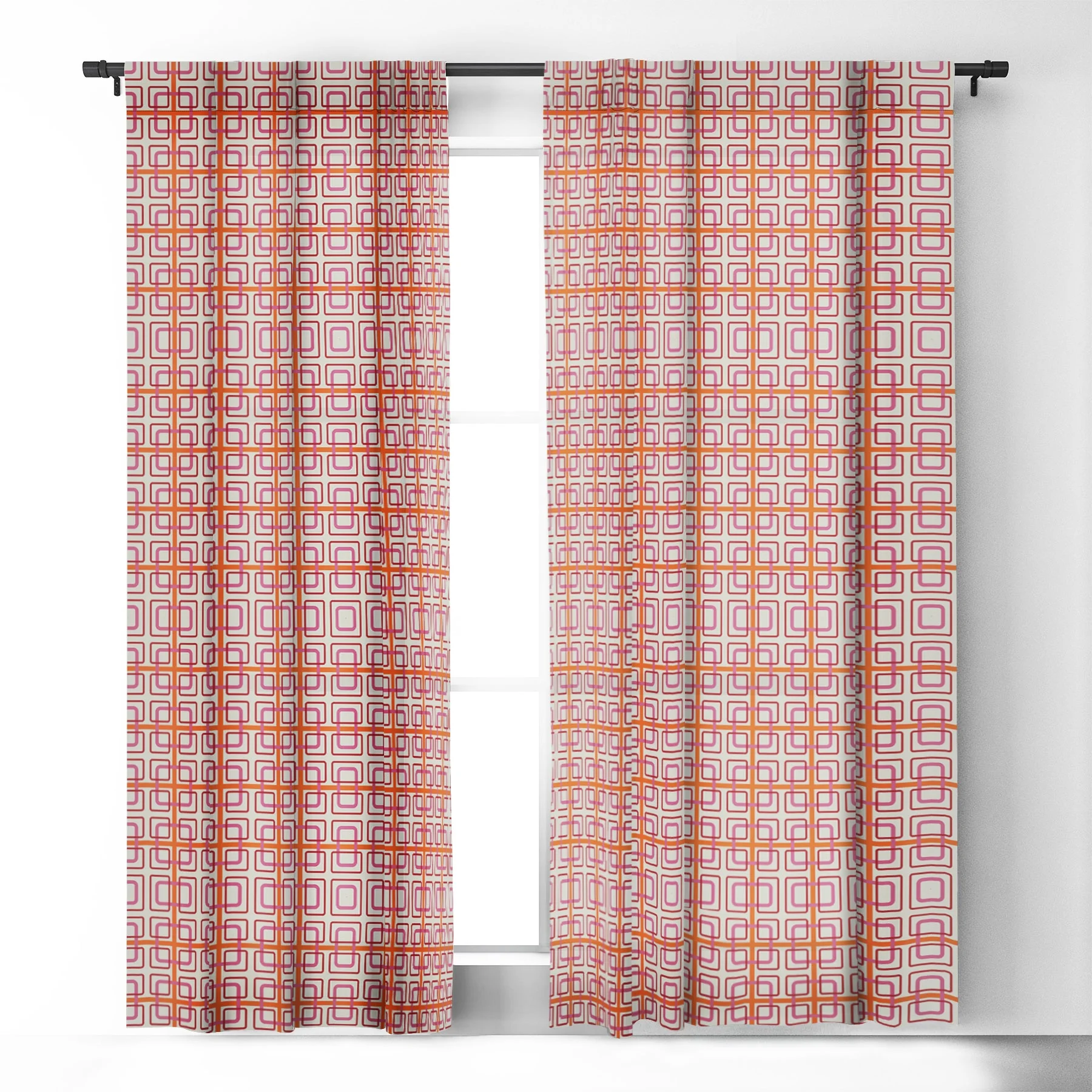 Society6 Caroline Okun Miami Knot Blackout Curtain Single Panel Pink Modern 50